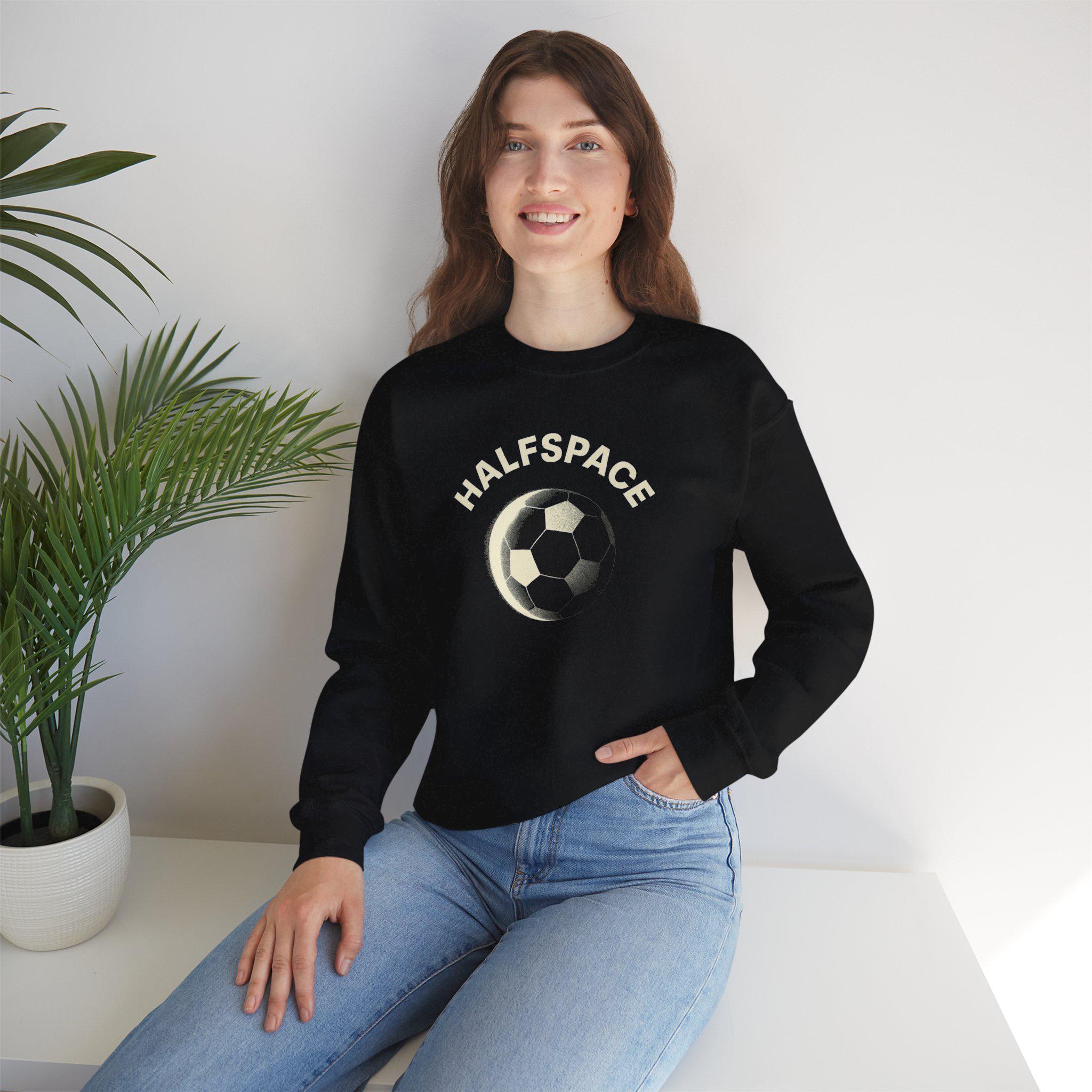 Soccer Moon Embroidered Crewneck Sweatshirt | Vintage Athletic Style