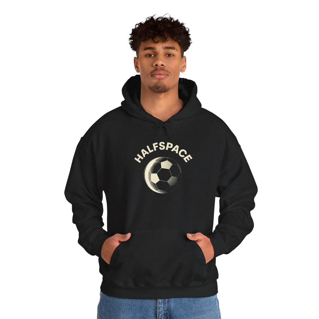 Soccer Moon Graphic Hoodie | Soccer Ball Crescent Design