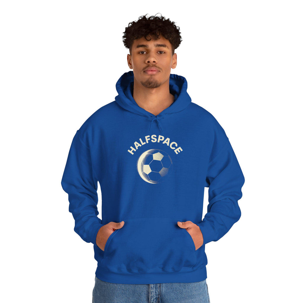 Soccer Moon Graphic Hoodie | Soccer Ball Crescent Design
