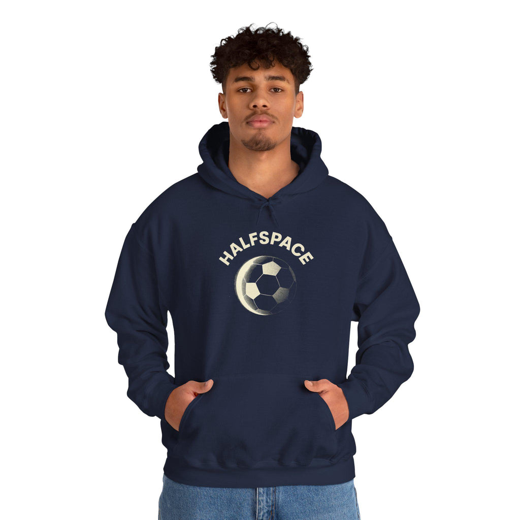 Soccer Moon Graphic Hoodie | Soccer Ball Crescent Design