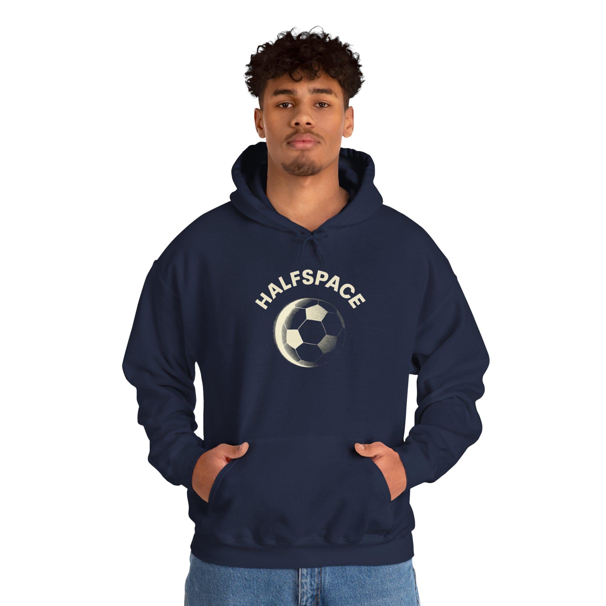 Soccer Moon Graphic Hoodie | Soccer Ball Crescent Design