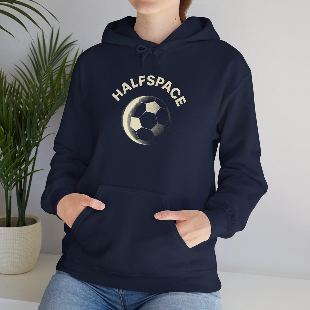 Soccer Moon Graphic Hoodie | Soccer Ball Crescent Design