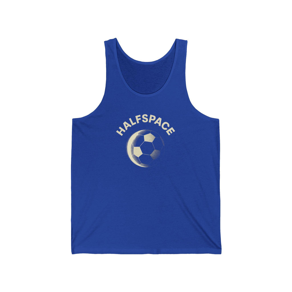 Halfspace Soccer Ball tank top | Soccer graphic, vintage moon design