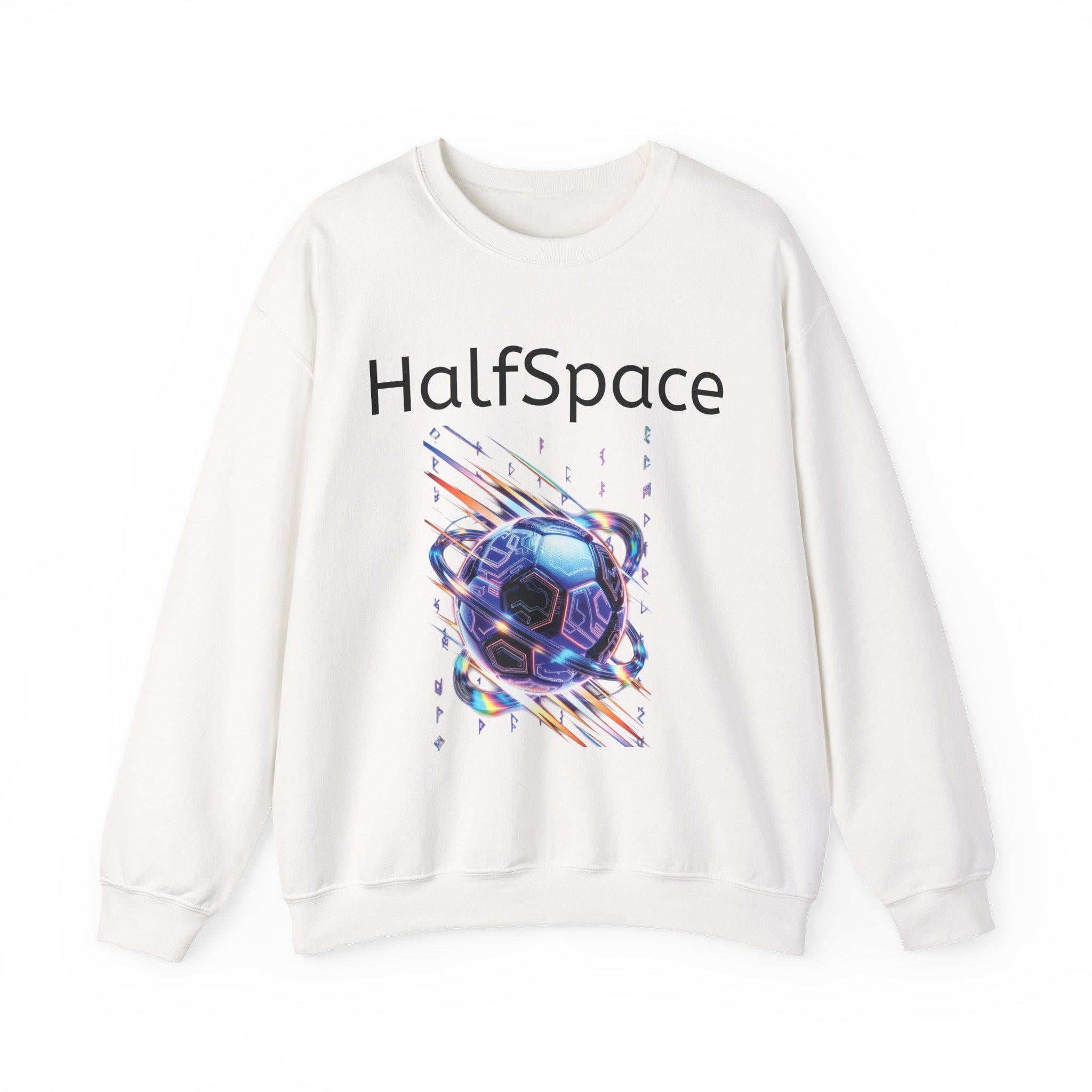 HalfSpace Futuristic Soccer Ball Sweatshirt | Cyber Space Sports Crewneck