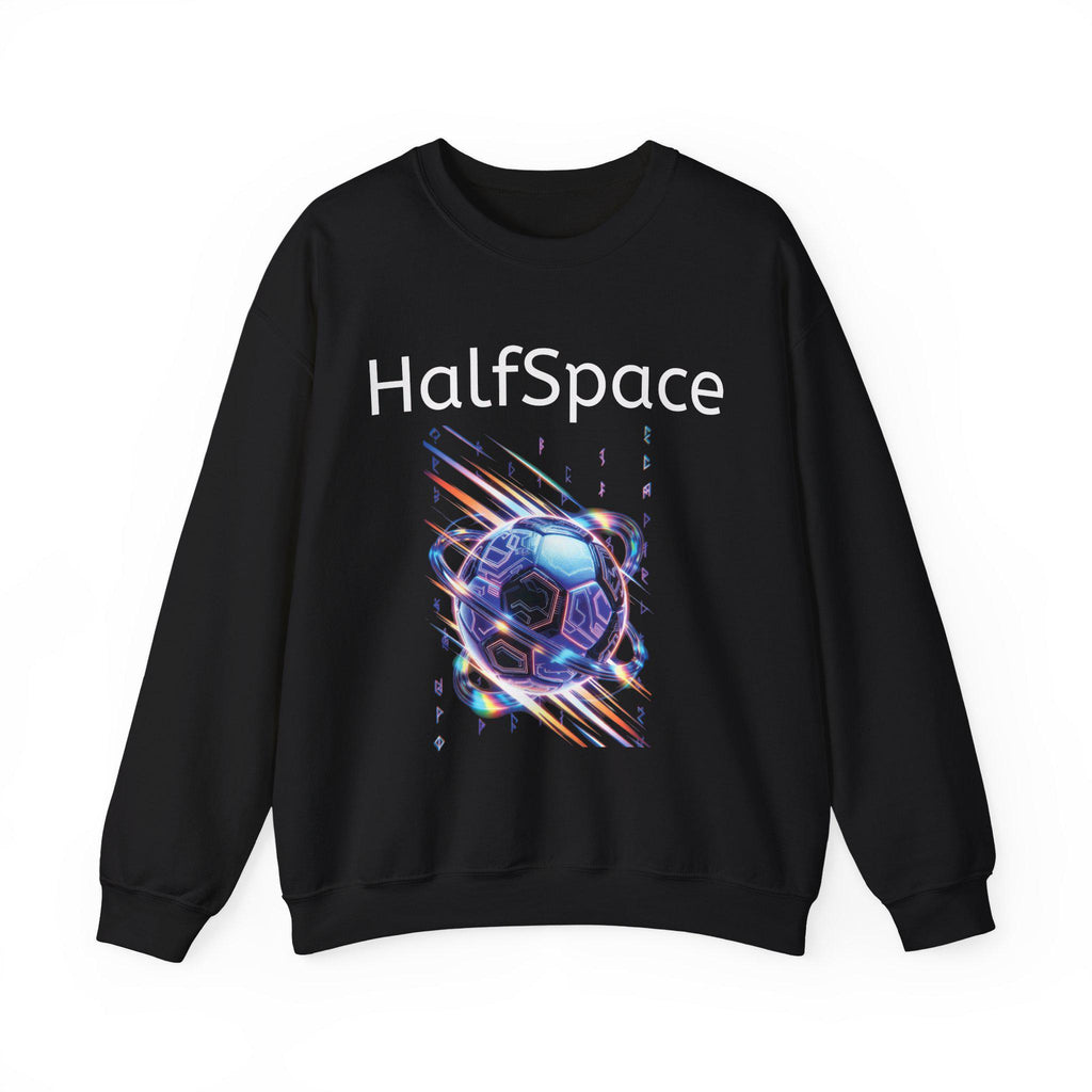 HalfSpace Futuristic Soccer Ball Sweatshirt | Cyber Space Sports Crewneck