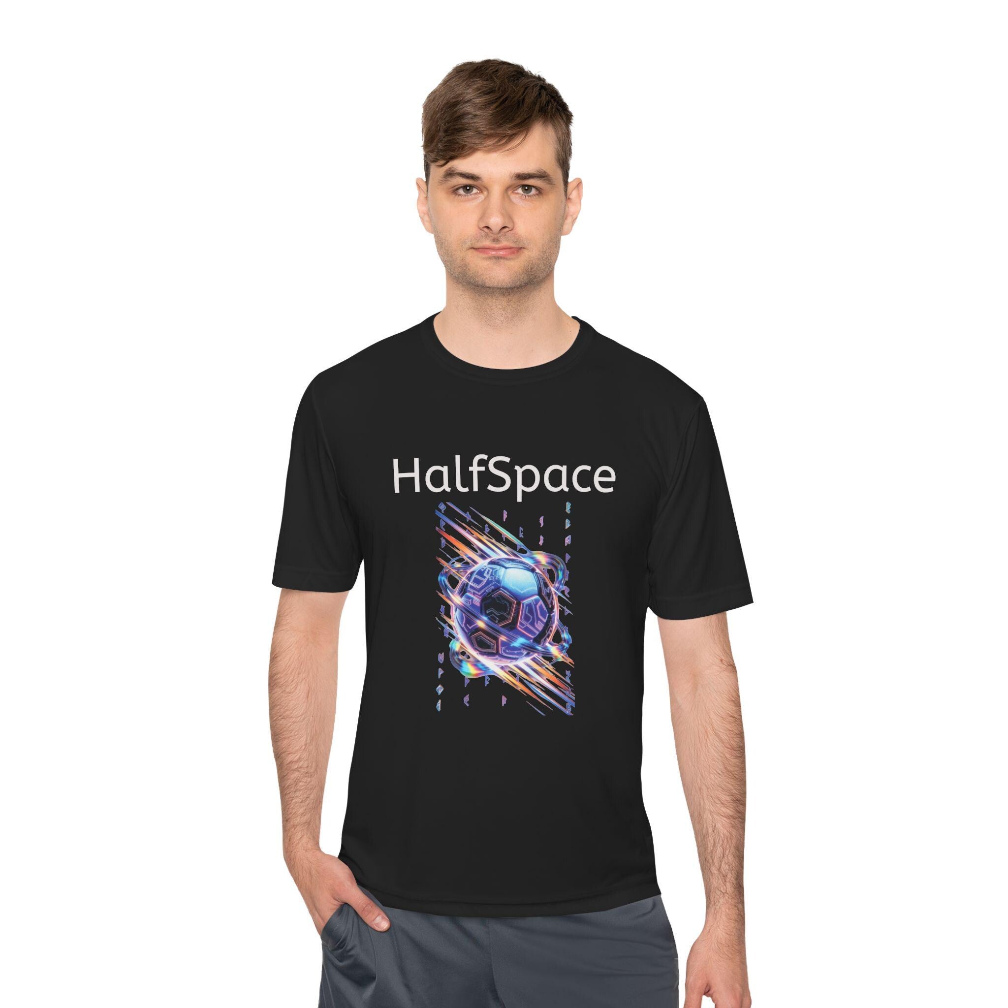 HalfSpace cosmic soccer ball shirt | Space graphic tee