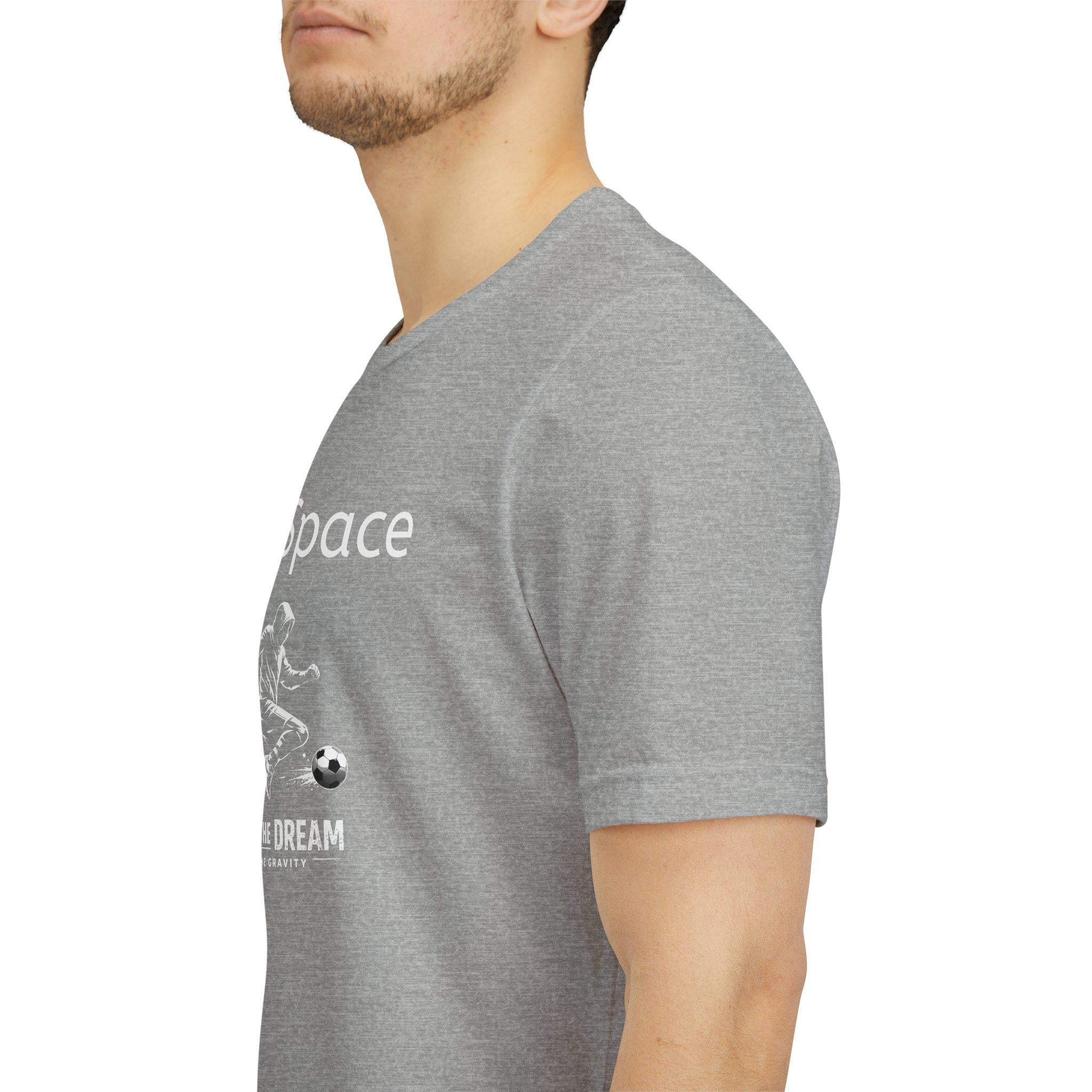 HalfSpace Soccer Player Tee | Minimal Streetwear, Chase the Dream Graphic