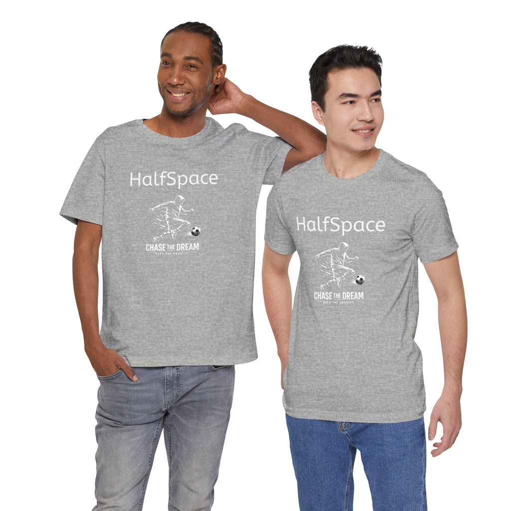 HalfSpace Soccer Player Tee | Minimal Streetwear, Chase the Dream Graphic
