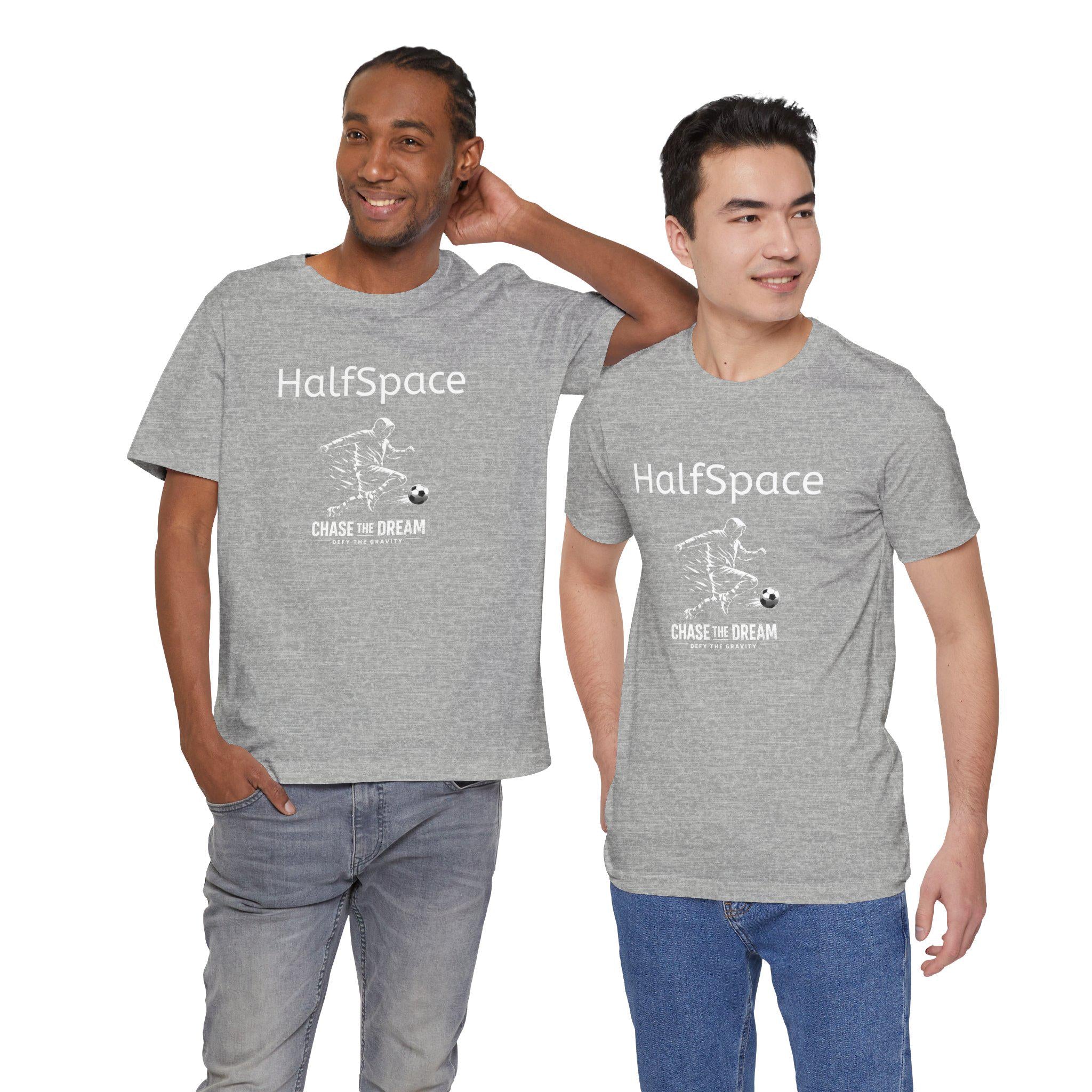 HalfSpace Soccer Player Tee | Minimal Streetwear, Chase the Dream Graphic