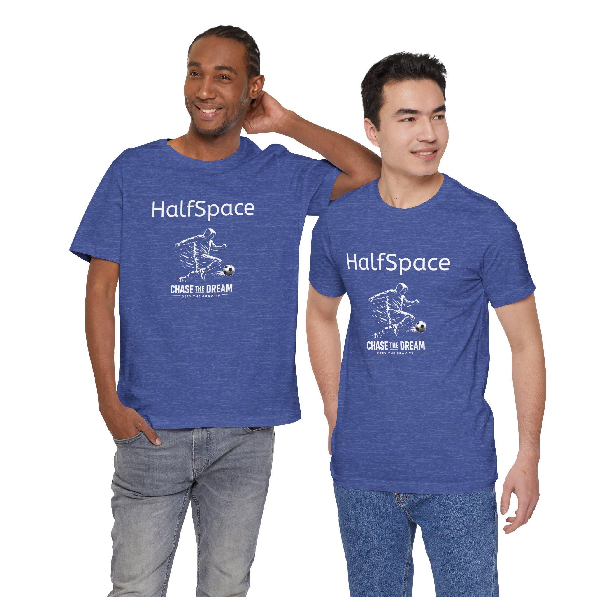 HalfSpace Soccer Player Tee | Minimal Streetwear, Chase the Dream Graphic