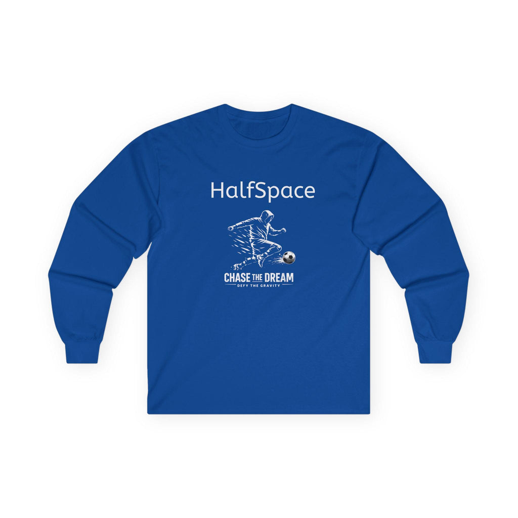 HalfSpace Soccer Long Sleeve Tee | Chase the Dream Graphic | Minimal Streetwear