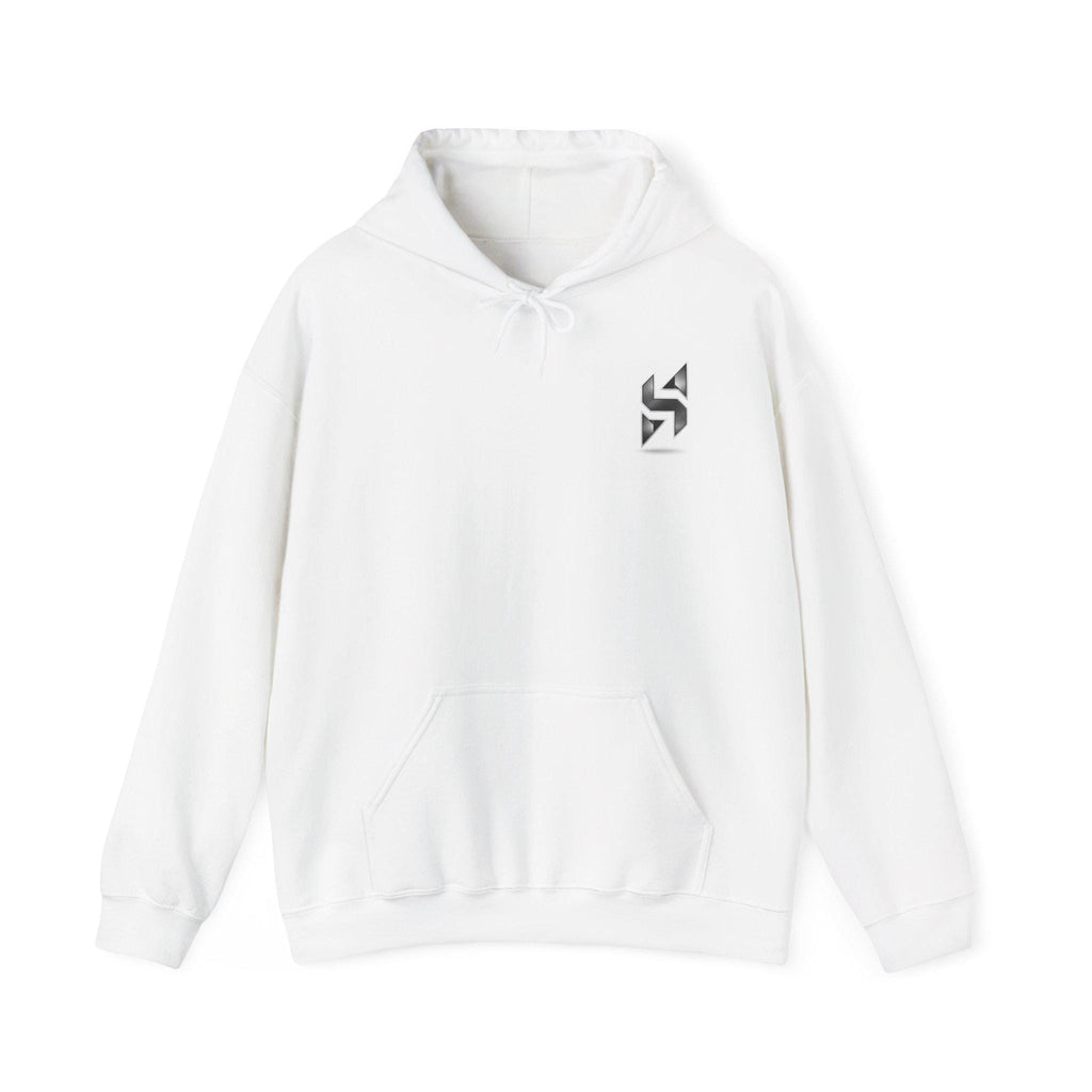 Abstract Geometric Logo Hoodie | Minimal Monochrome Chest Emblem | Streetwear | HalfSpace Studio Branding