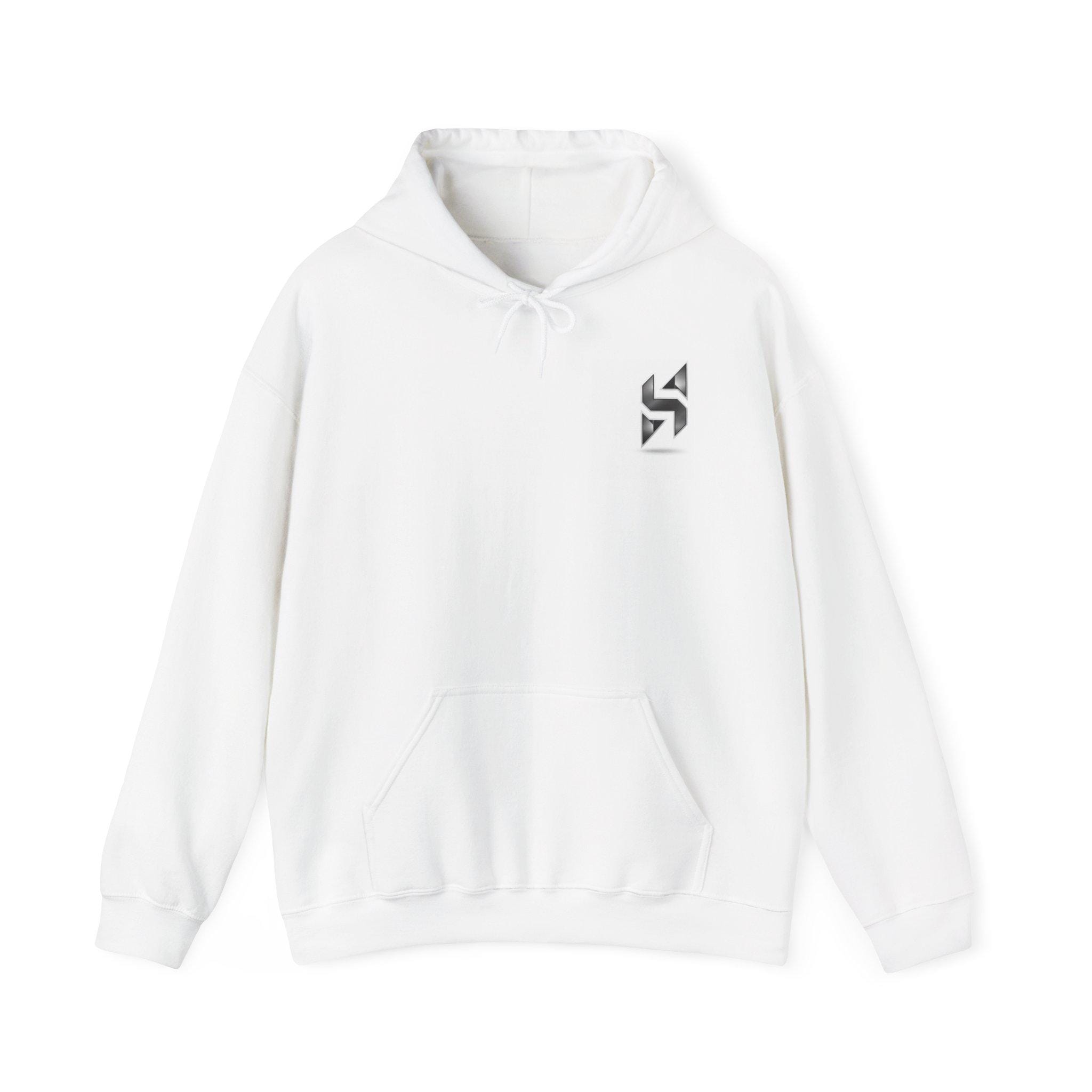 Abstract Geometric Logo Hoodie | Minimal Monochrome Chest Emblem | Streetwear | HalfSpace Studio Branding
