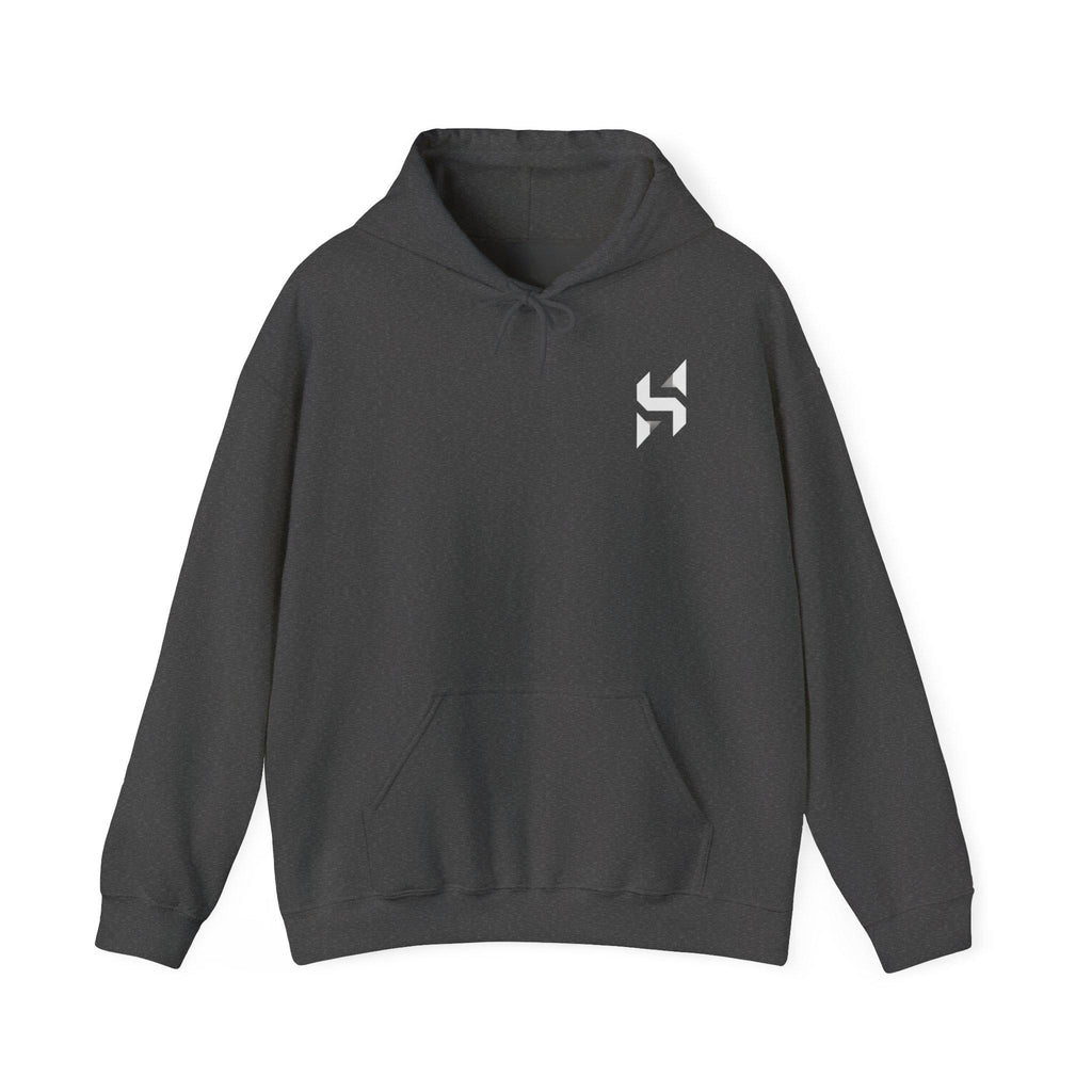 Abstract Geometric Logo Hoodie | Minimal Monochrome Chest Emblem | Streetwear | HalfSpace Studio Branding
