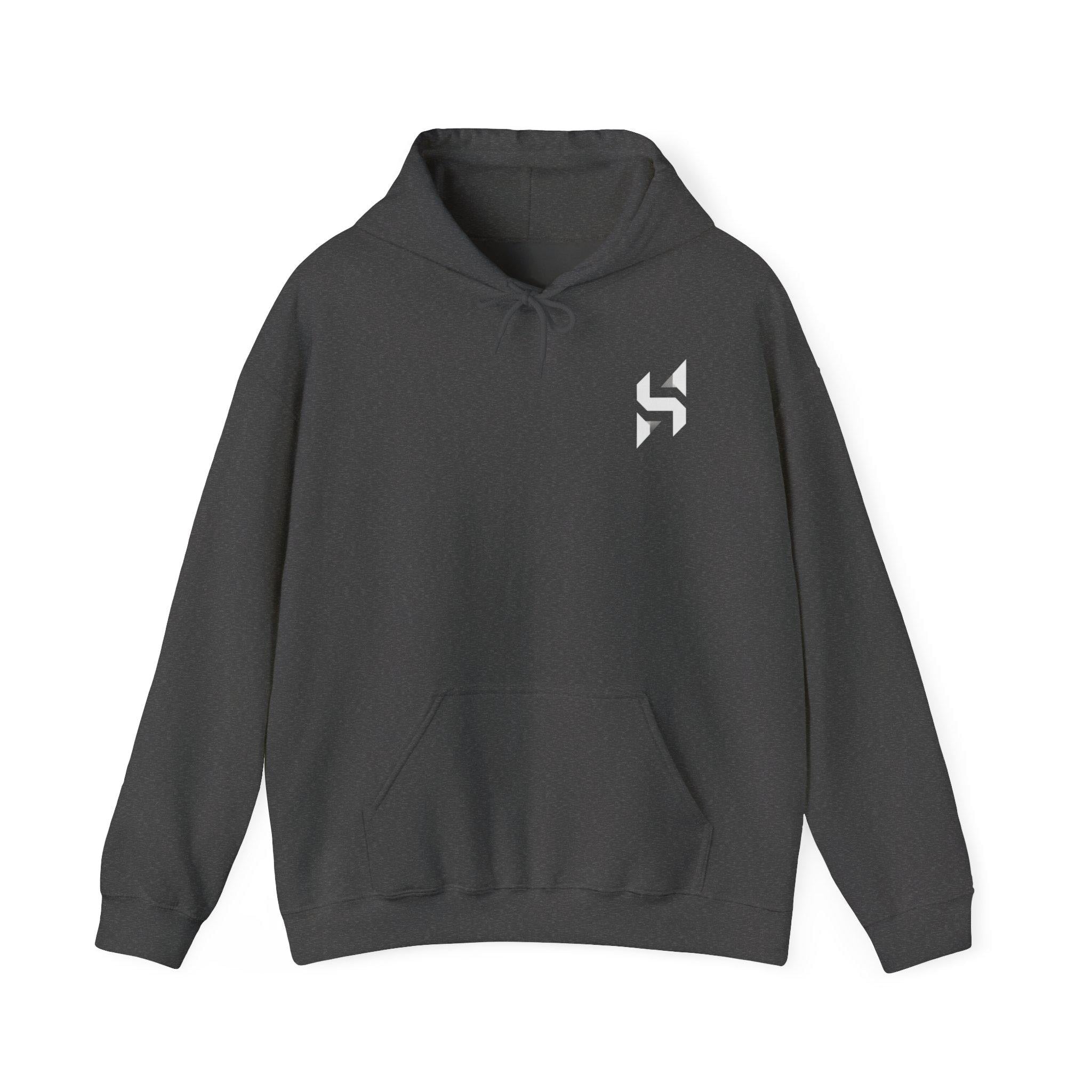 Abstract Geometric Logo Hoodie | Minimal Monochrome Chest Emblem | Streetwear | HalfSpace Studio Branding
