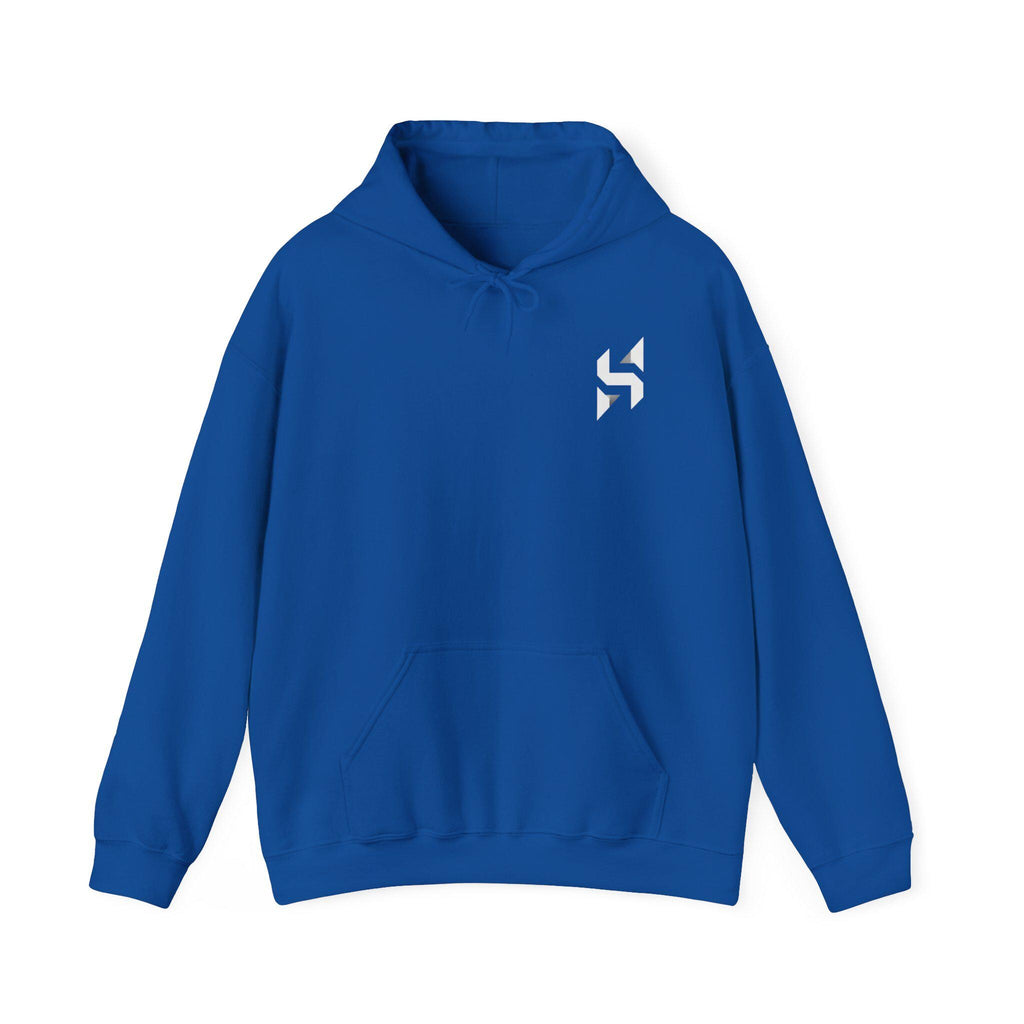 Abstract Geometric Logo Hoodie | Minimal Monochrome Chest Emblem | Streetwear | HalfSpace Studio Branding