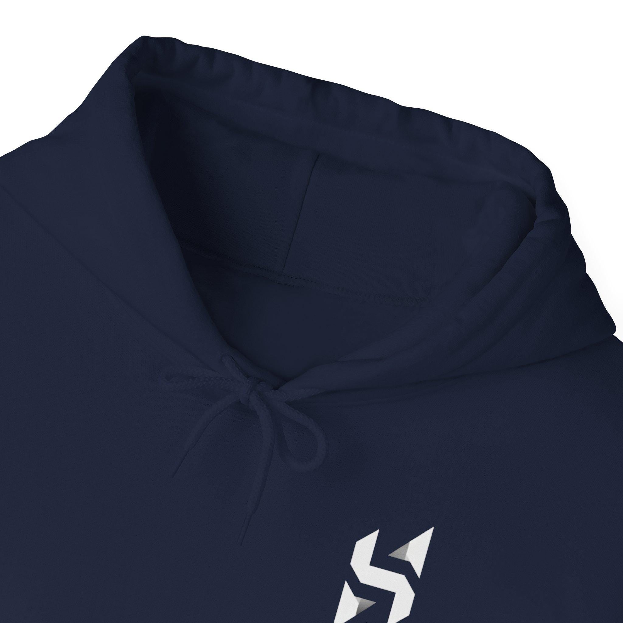 Abstract Geometric Logo Hoodie | Minimal Monochrome Chest Emblem | Streetwear | HalfSpace Studio Branding