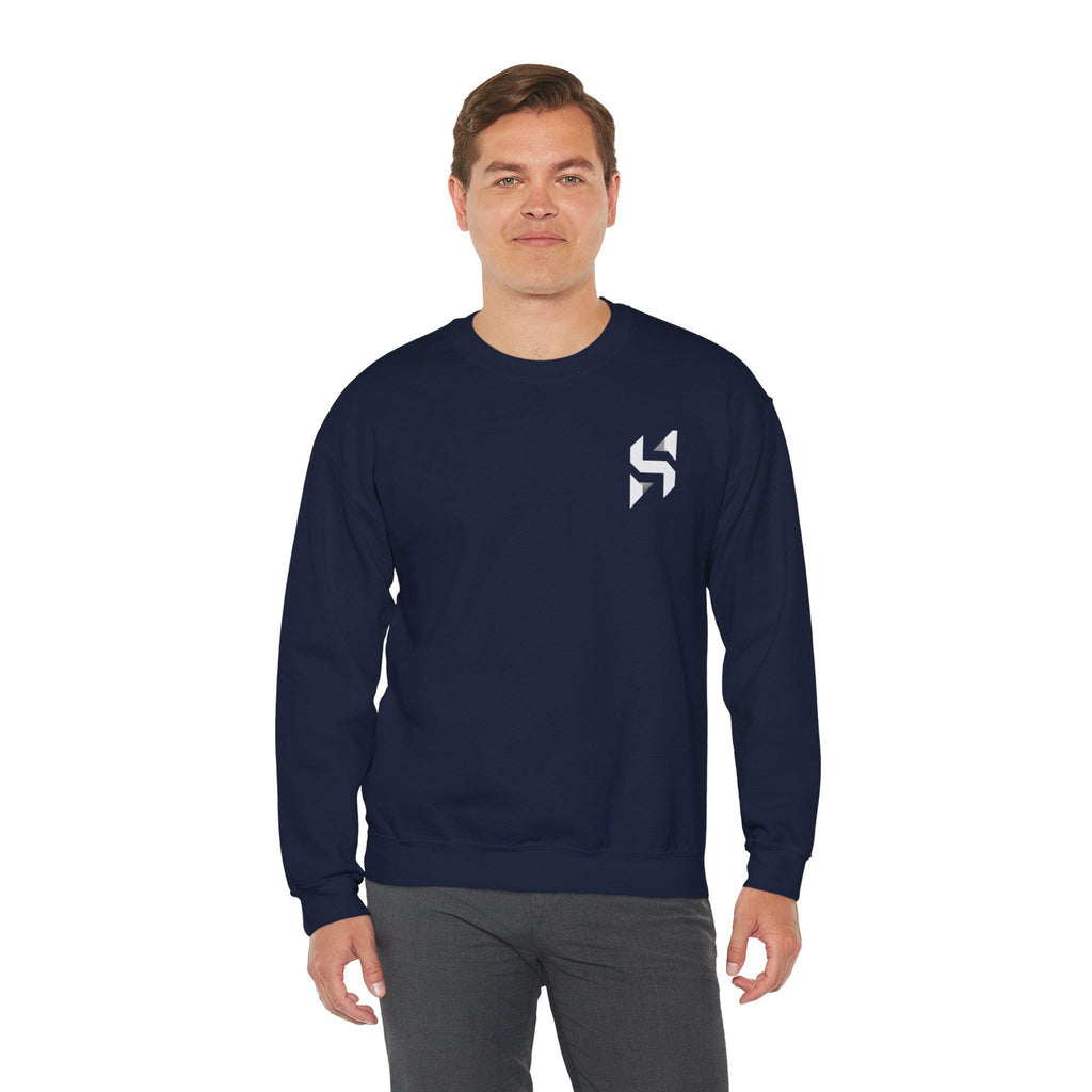 Abstract Geometric Logo Sweatshirt | Minimal Chest Emblem | Streetwear | HalfSpace Studio Branding