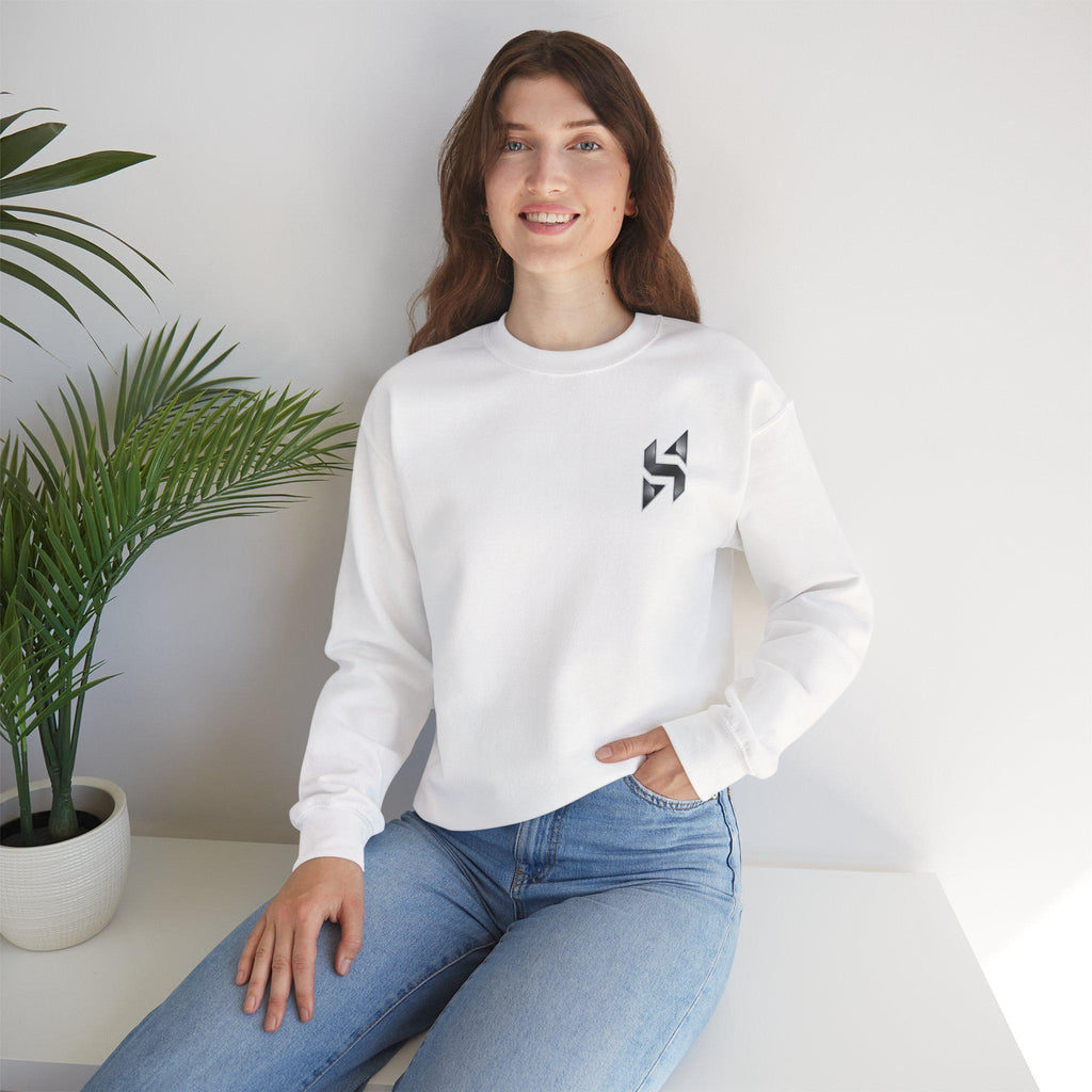 Abstract Geometric Logo Sweatshirt | Minimal Chest Emblem | Streetwear | HalfSpace Studio Branding