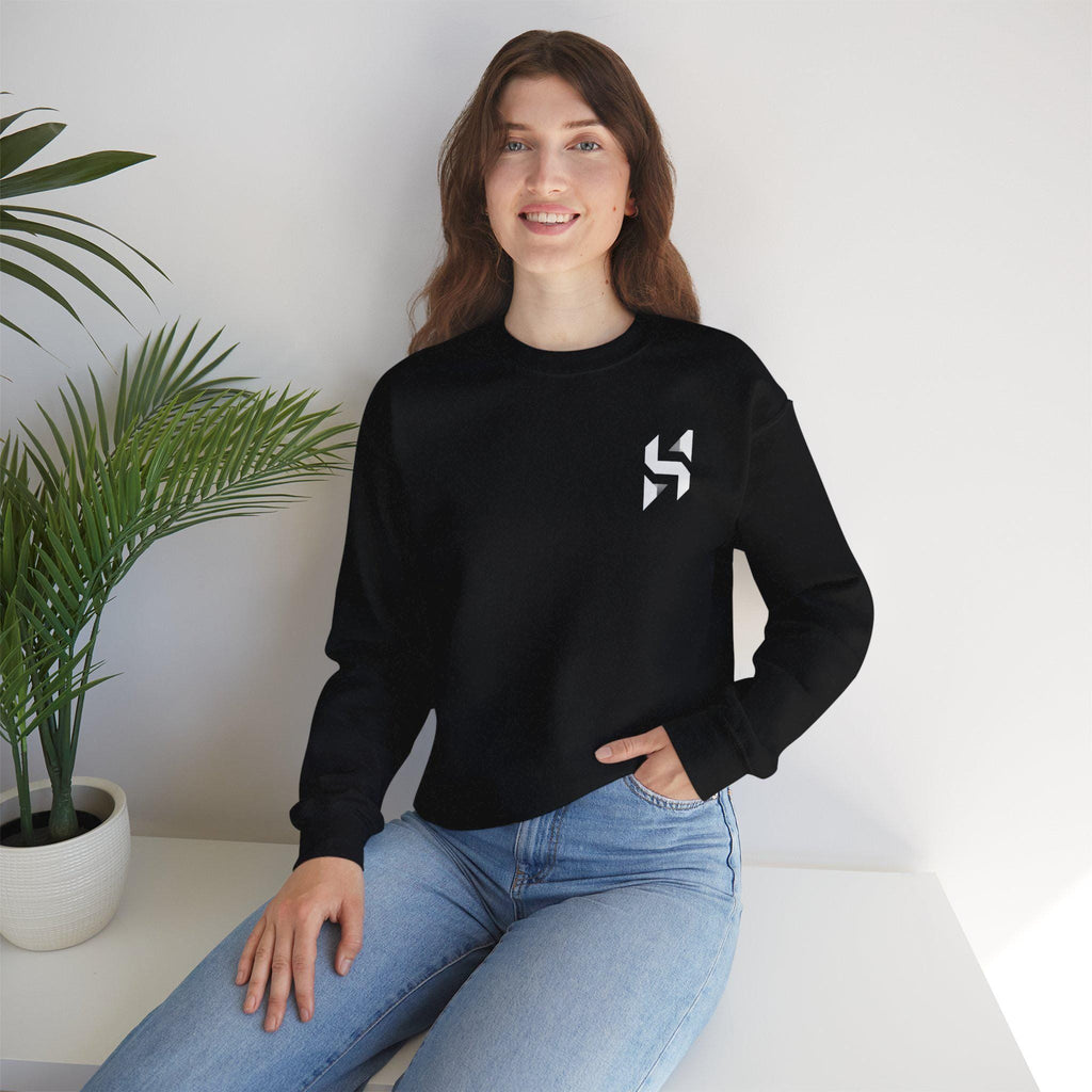 Abstract Geometric Logo Sweatshirt | Minimal Chest Emblem | Streetwear | HalfSpace Studio Branding