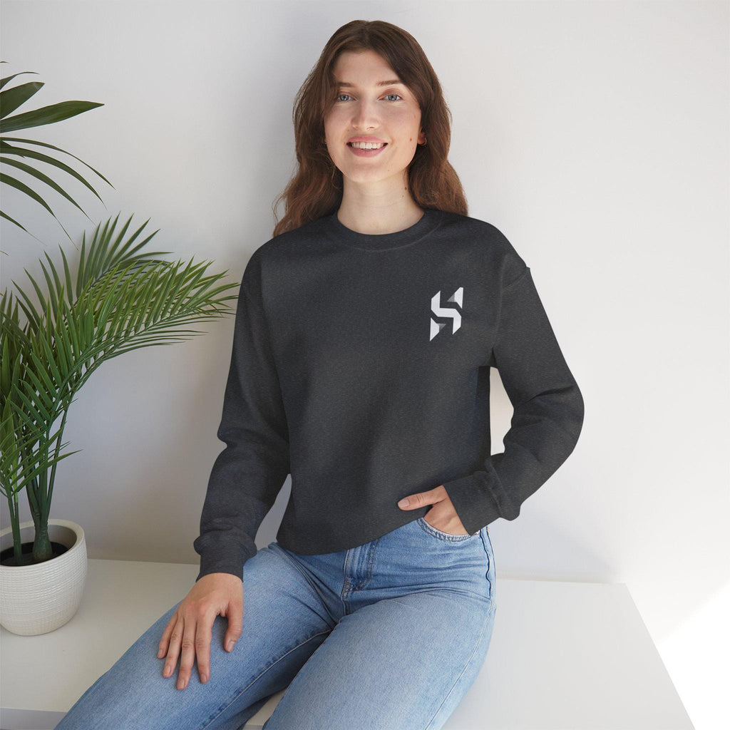 Abstract Geometric Logo Sweatshirt | Minimal Chest Emblem | Streetwear | HalfSpace Studio Branding