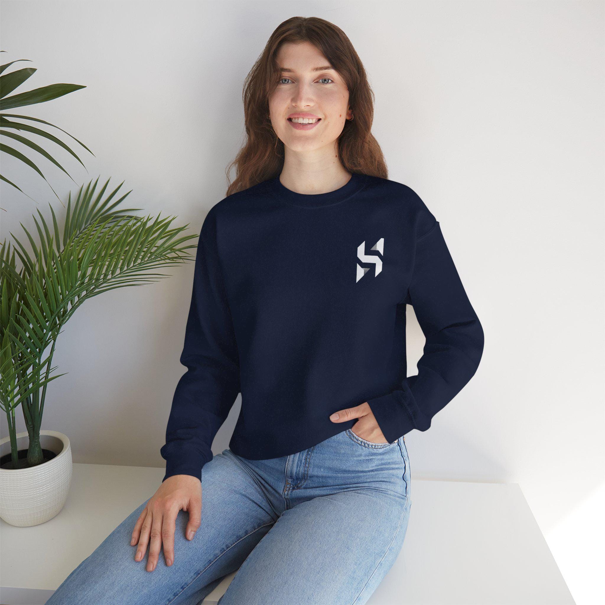 Abstract Geometric Logo Sweatshirt | Minimal Chest Emblem | Streetwear | HalfSpace Studio Branding