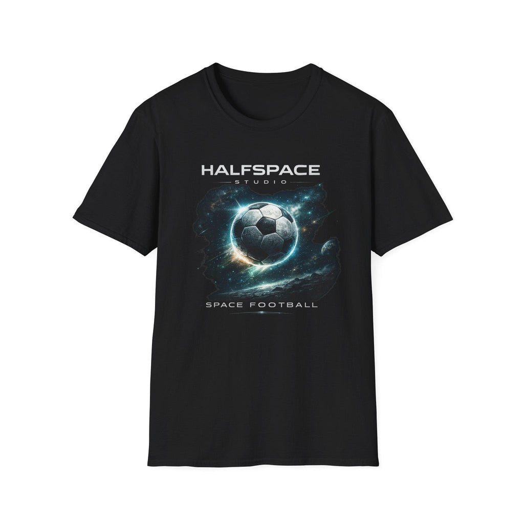 Space Football T Shirt | Cosmic Soccer Graphic Tee | Sci Fi Streetwear Top