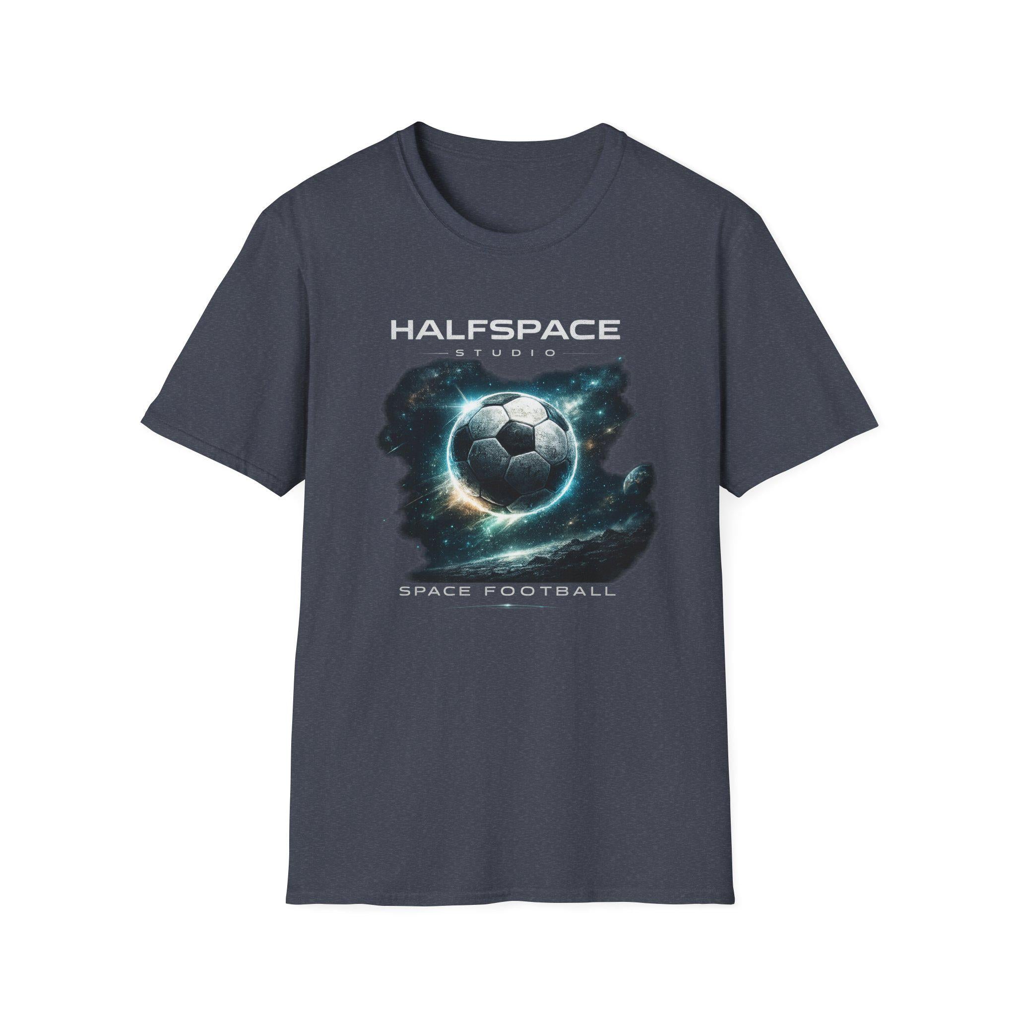 Space Football T Shirt | Cosmic Soccer Graphic Tee | Sci Fi Streetwear Top