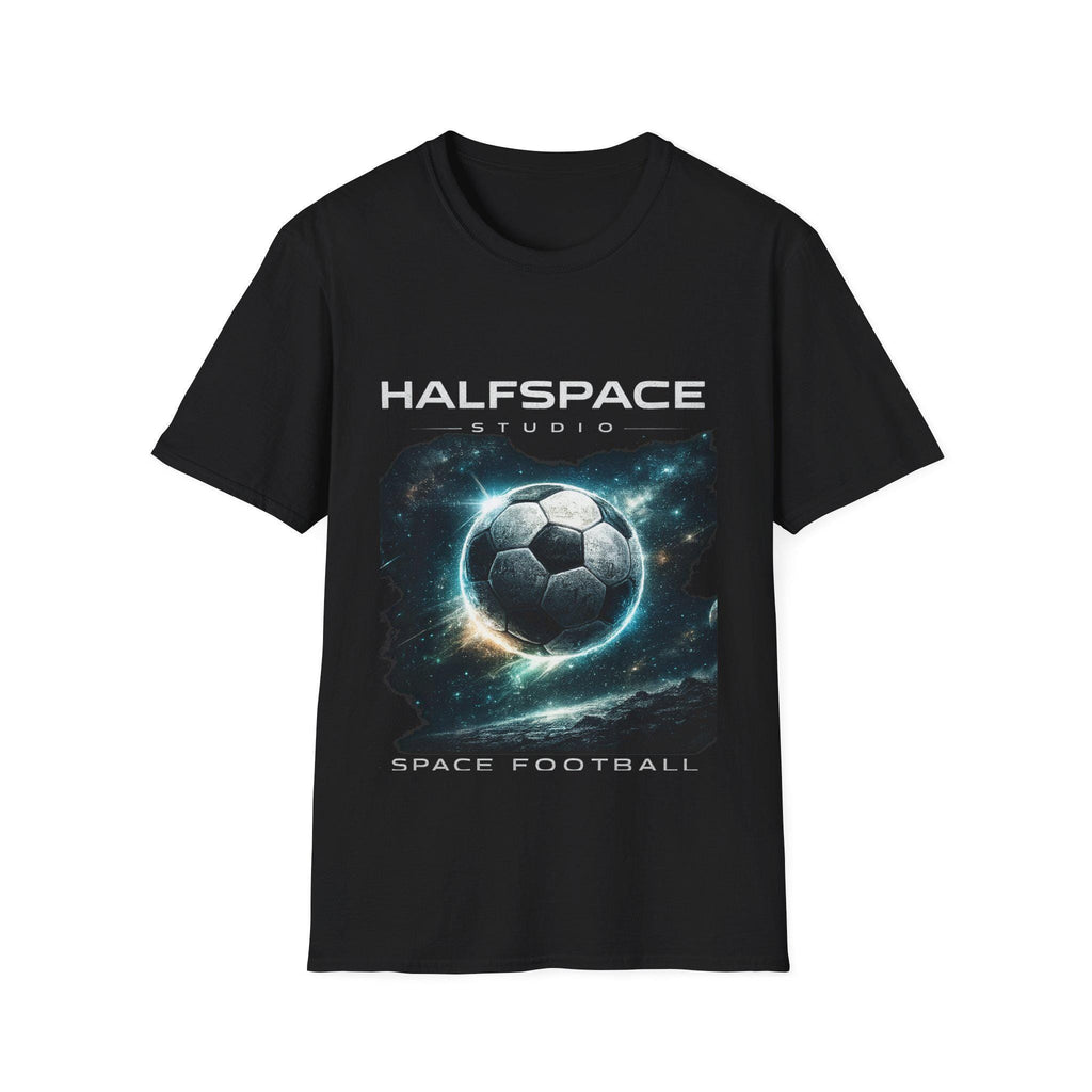 Cosmic Soccer Ball T-Shirt | Space Football Graphic Tee-HalfSpace Studio