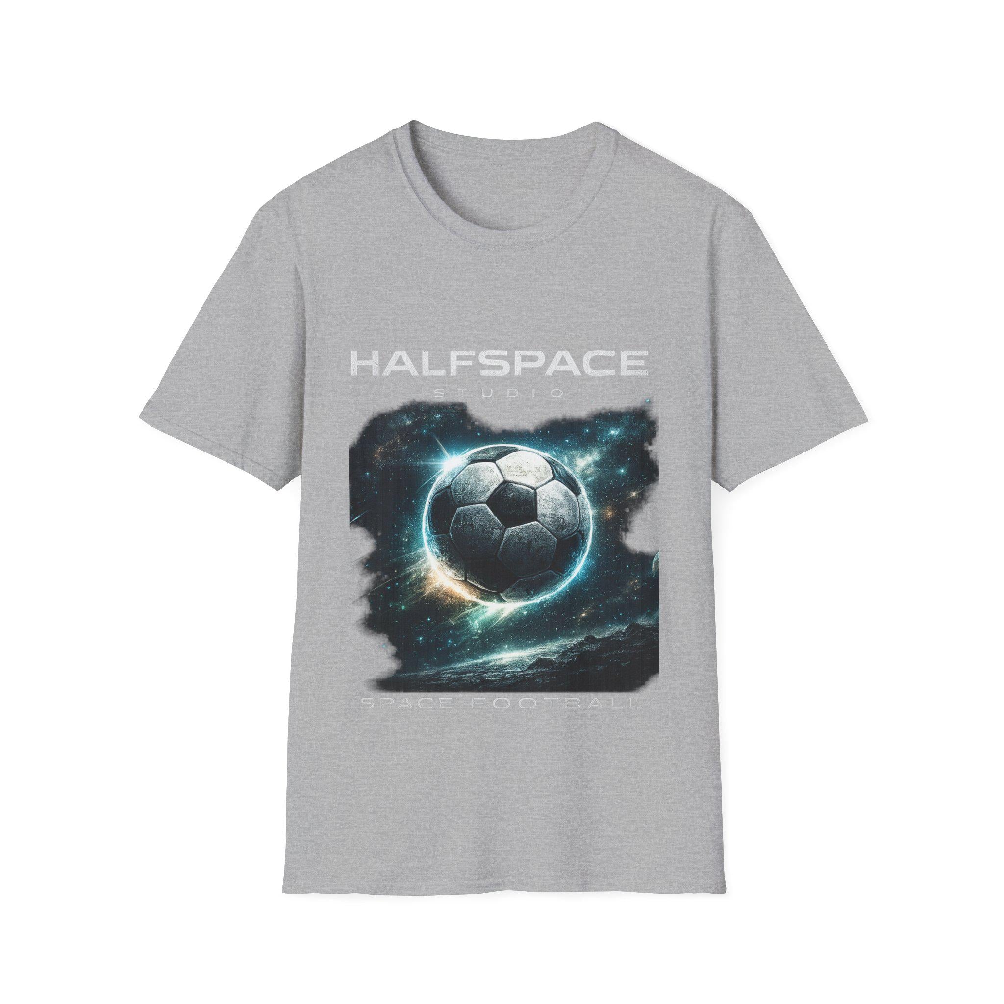 Cosmic Soccer Ball T-Shirt | Space Football Graphic Tee-HalfSpace Studio