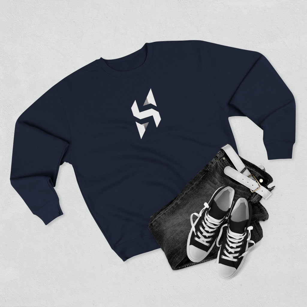 Geometric Monogram Crewneck Sweatshirt | Minimalist Streetwear Logo
