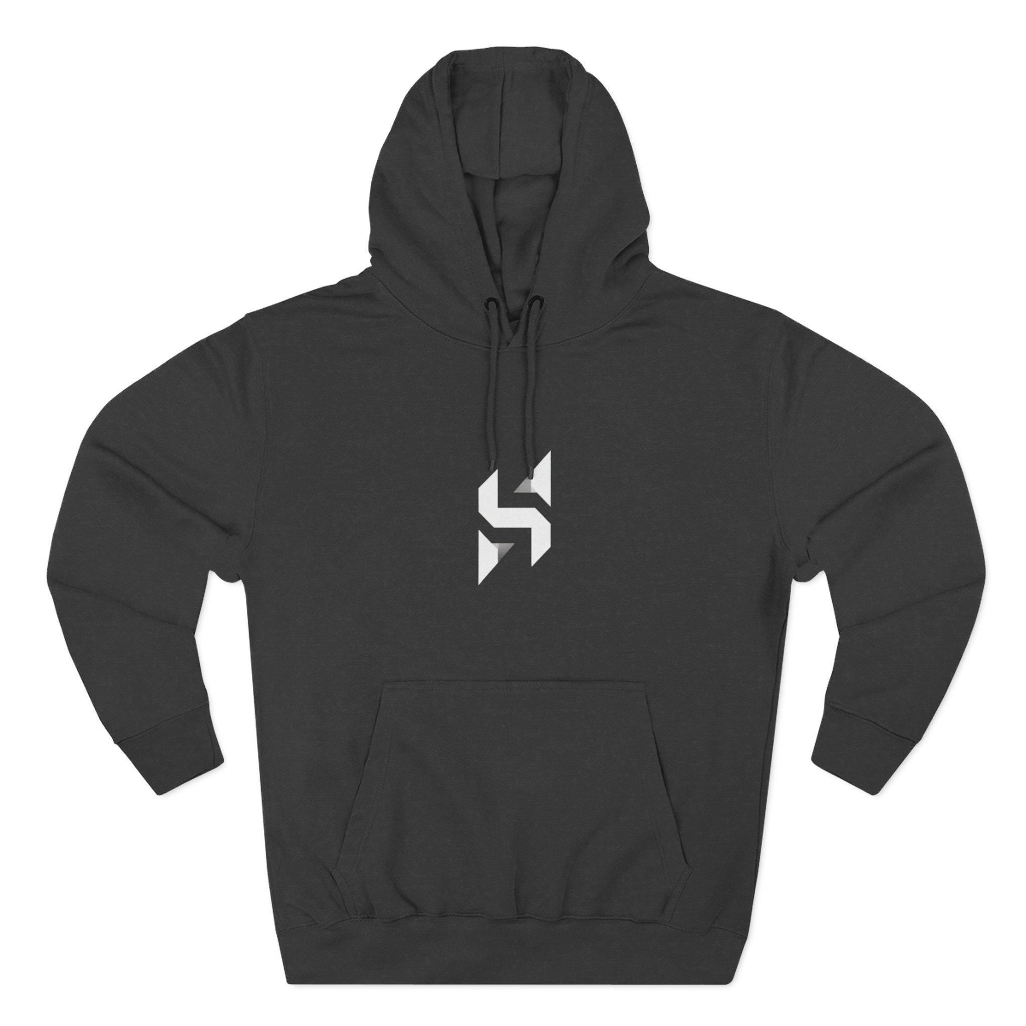Geometric Monogram Hoodie | Minimal Center Chest Design | Streetwear | HalfSpace Branding Logo