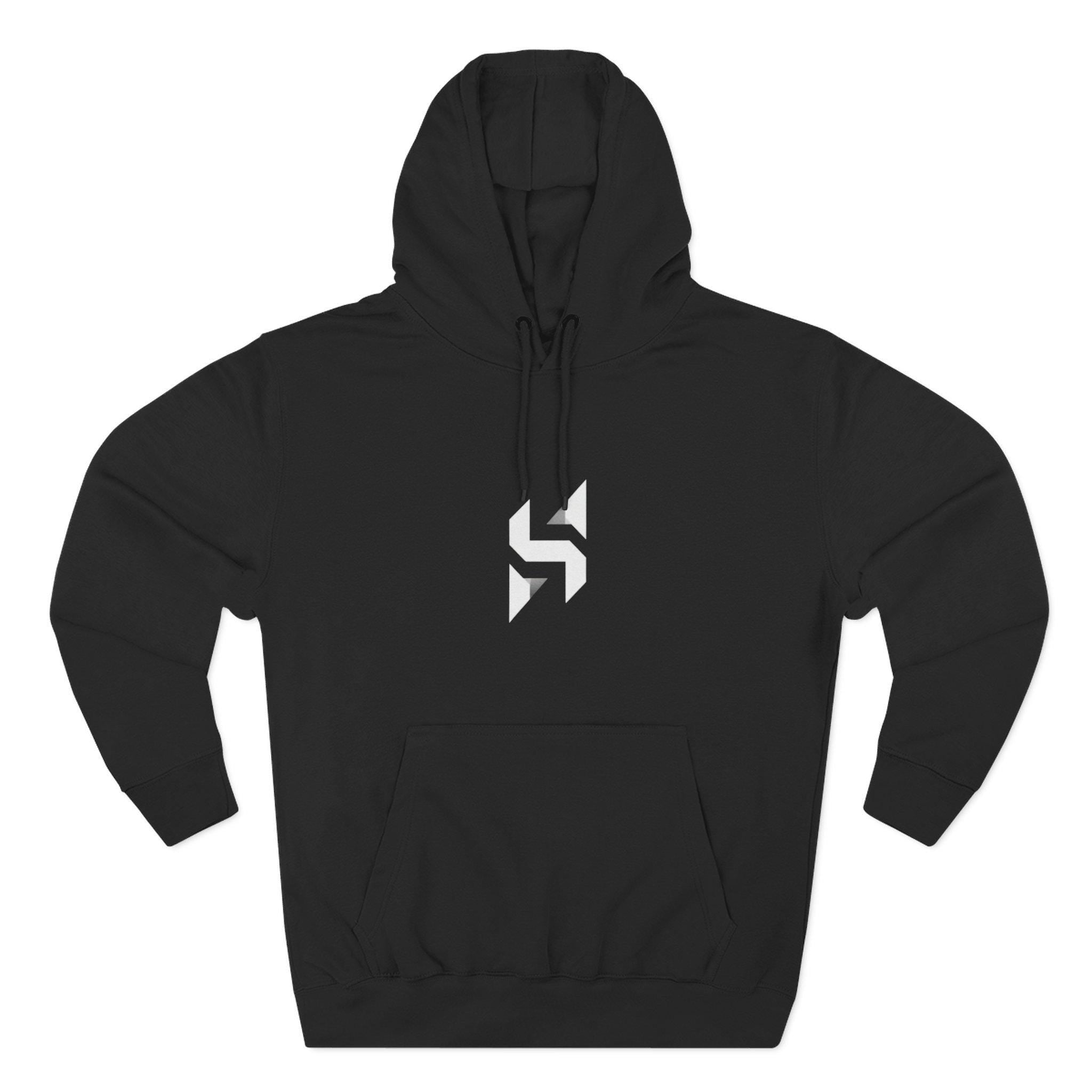 Geometric Monogram Hoodie | Minimal Center Chest Design | Streetwear | HalfSpace Branding Logo
