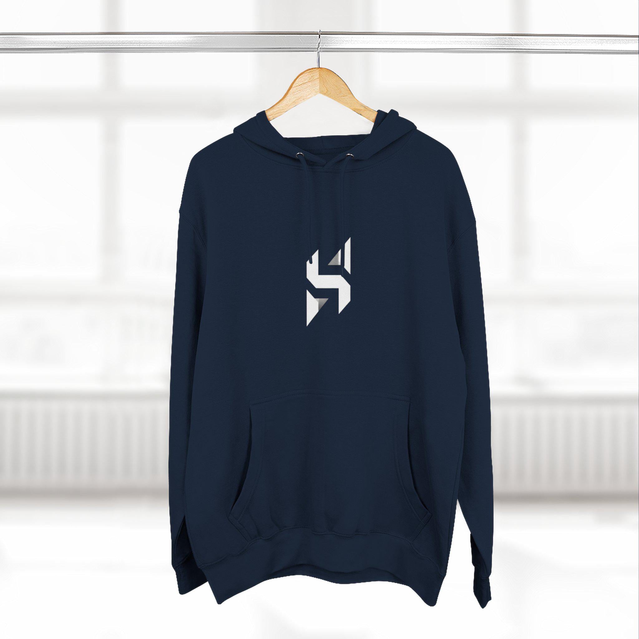 Geometric Monogram Hoodie | Minimal Center Chest Design | Streetwear | HalfSpace Branding Logo