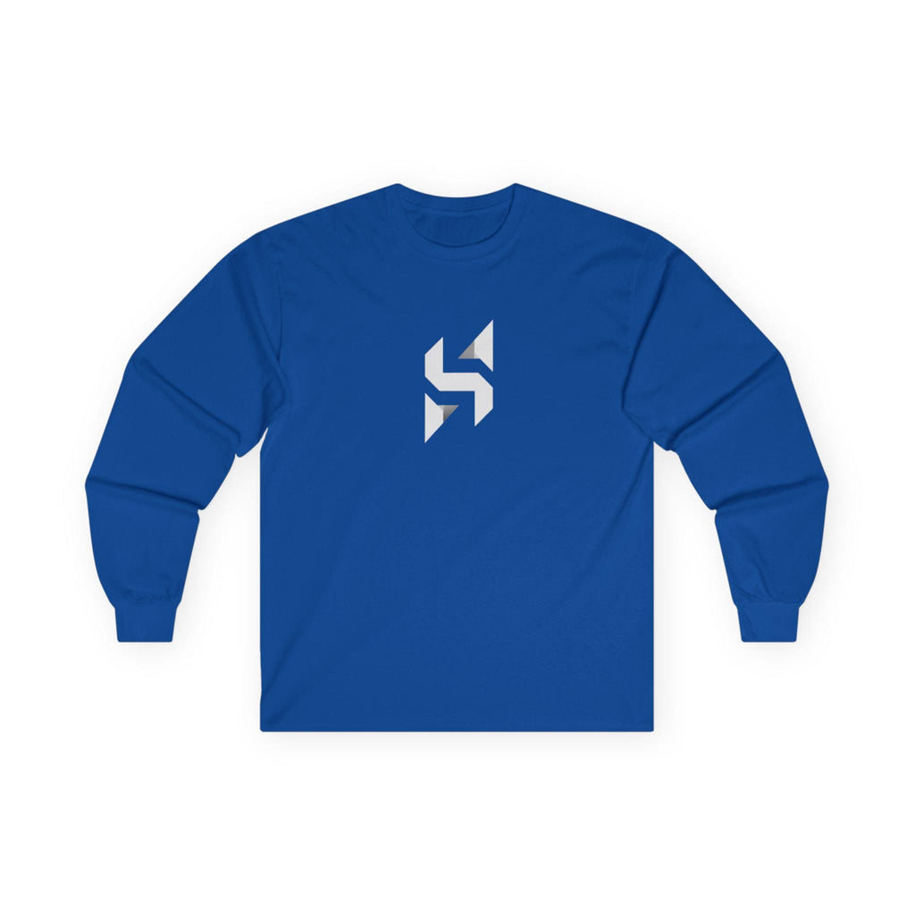 Geometric Monogram Long Sleeve Tee | Minimal Black Emblem | Streetwear