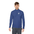 Minimal Geometric Logo Quarter-Zip Pullover | Small Chest Emblem | Streetwear | Athleticwear | HalfSpace Studio Branding