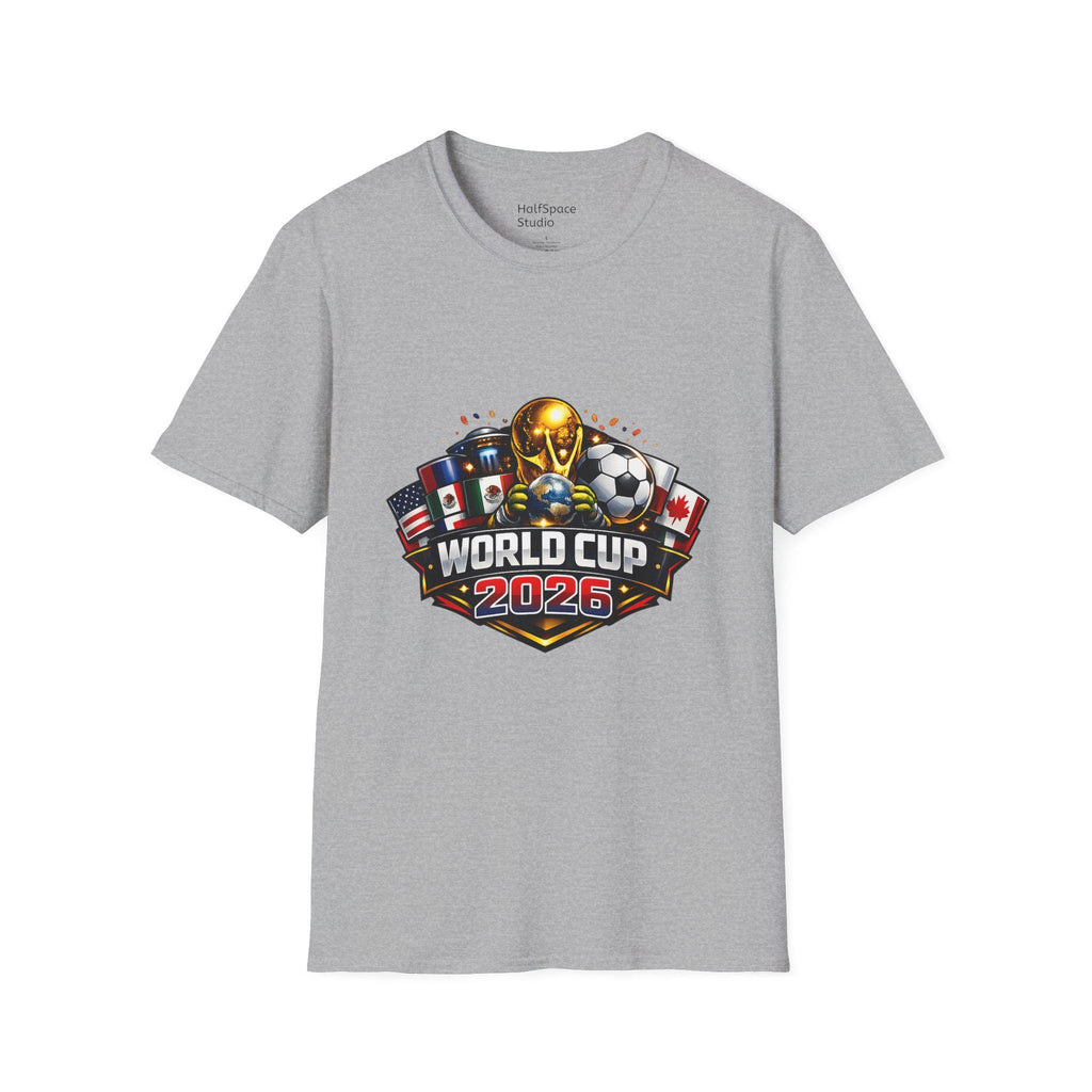 World Cup 2026 Soccer T-Shirt | Trophy, Flags, Ball | Streetwear Soccer Fan Apparel