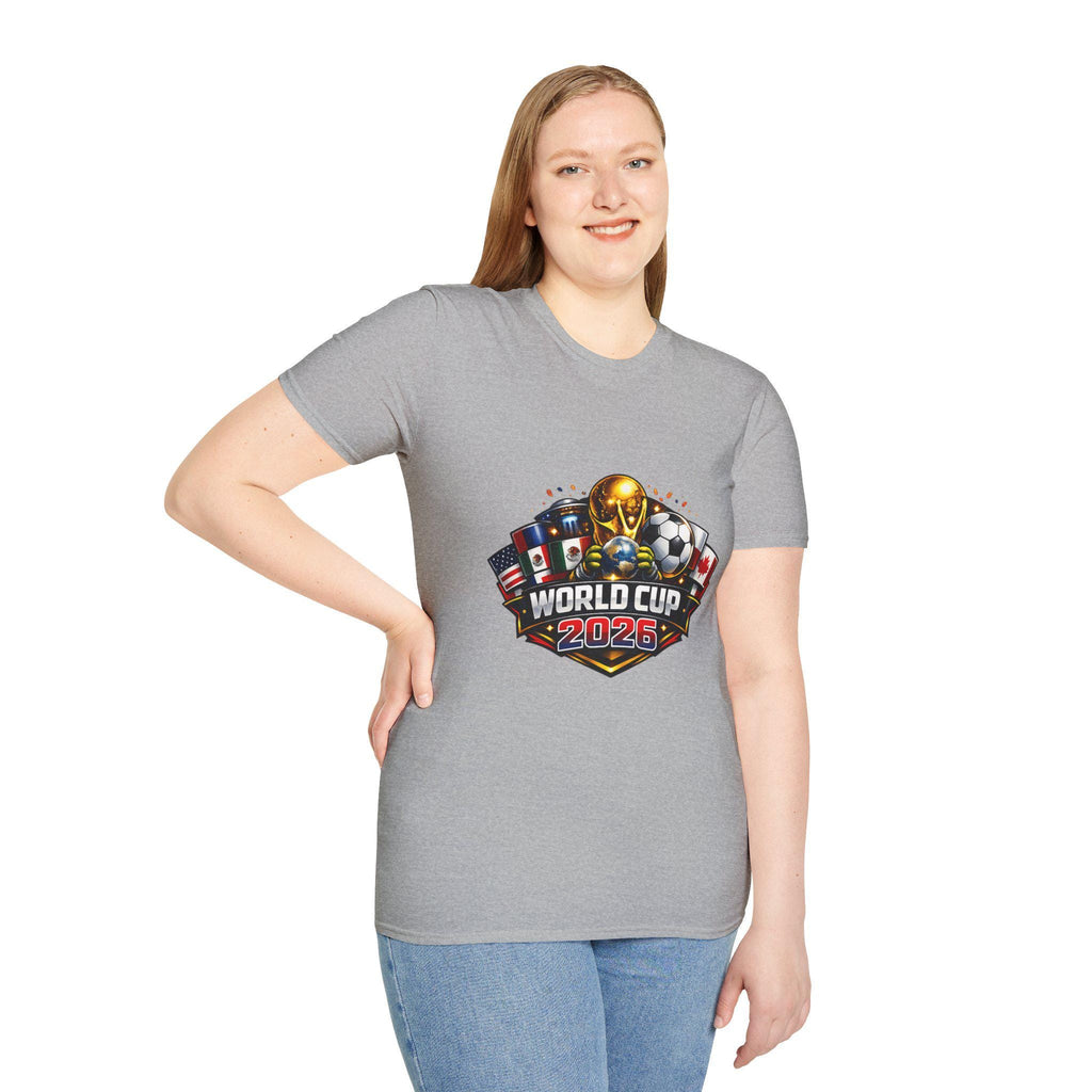 World Cup 2026 Soccer T-Shirt | Trophy, Flags, Ball | Streetwear Soccer Fan Apparel