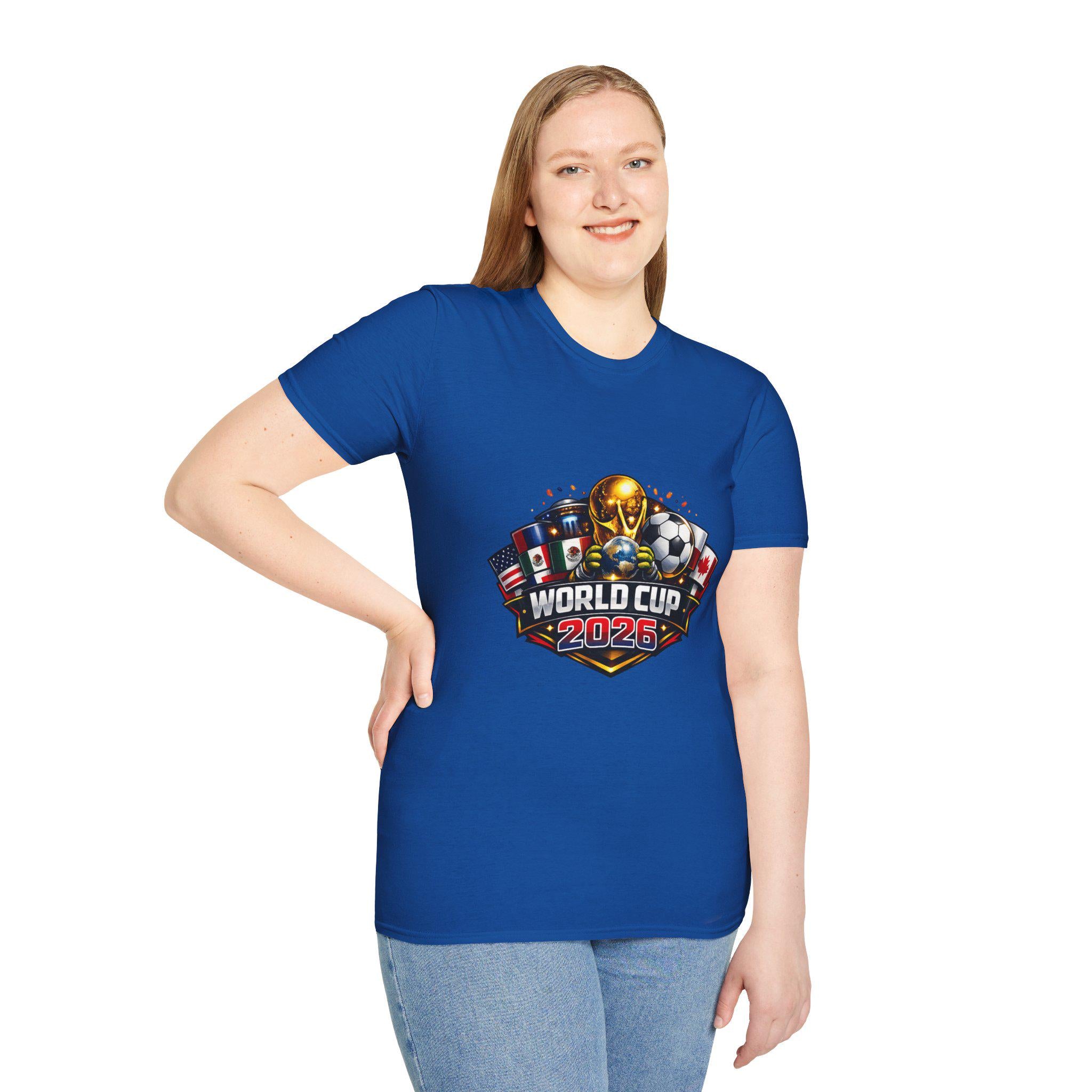 World Cup 2026 Soccer T-Shirt | Trophy, Flags, Ball | Streetwear Soccer Fan Apparel
