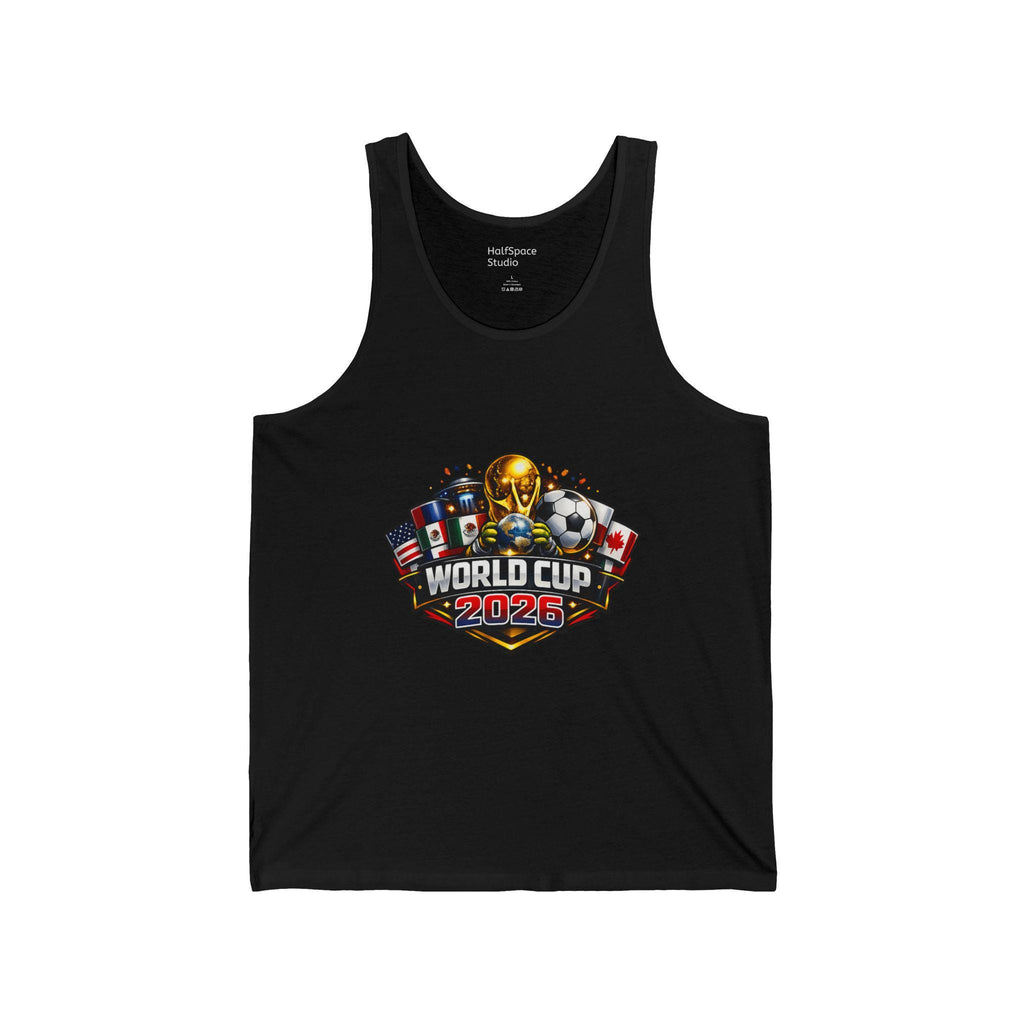 World Cup 2026 Soccer Trophy Tank Top | Championship Flags, Ball Design