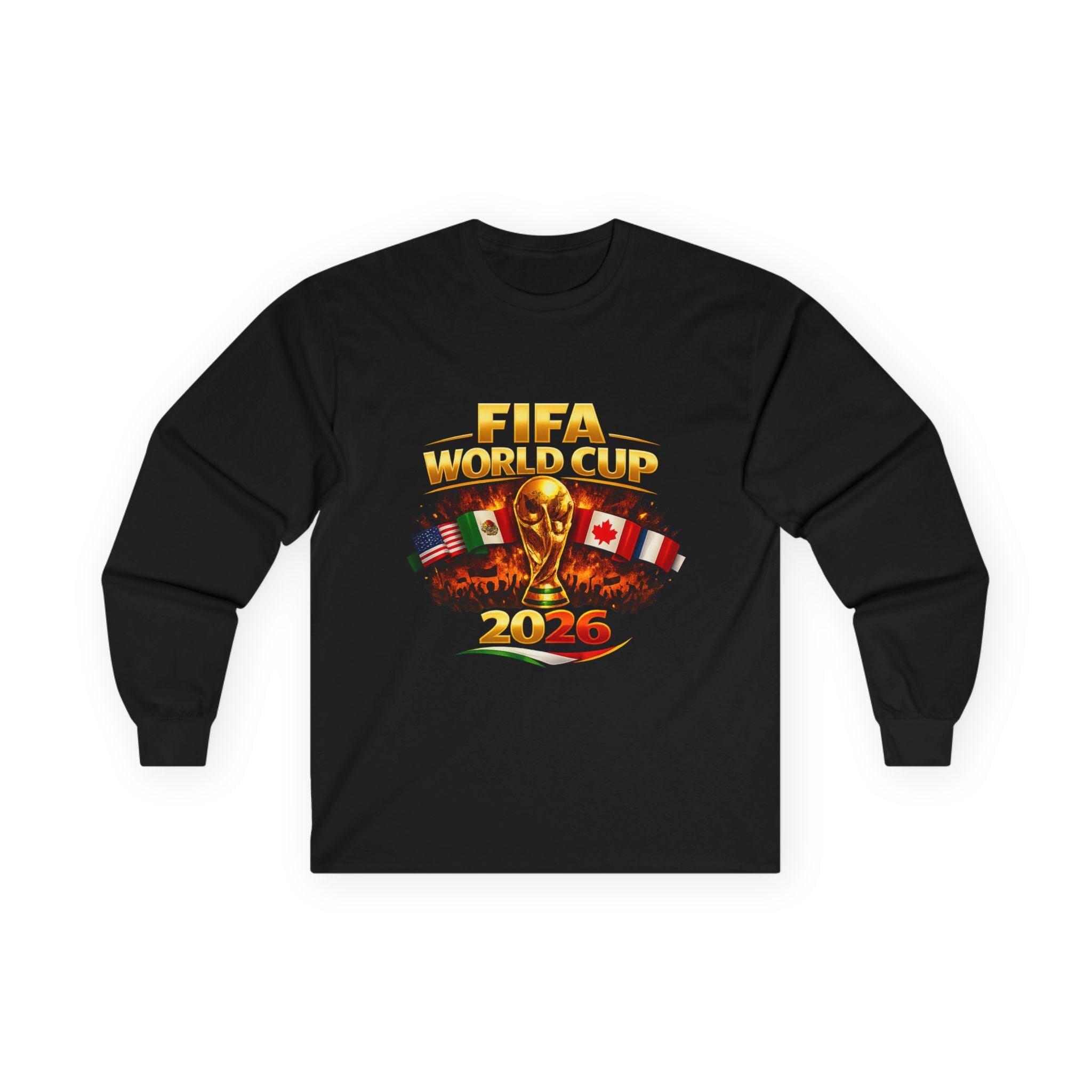 FIFA World Cup 2026 Trophy Long Sleeve Shirt | Vintage Soccer Fan Apparel
