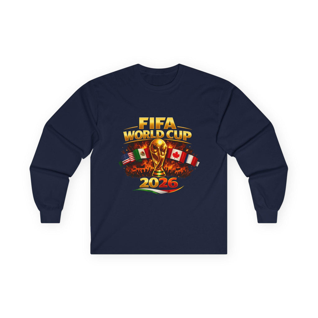 FIFA World Cup 2026 Trophy Long Sleeve Shirt | Vintage Soccer Fan Apparel