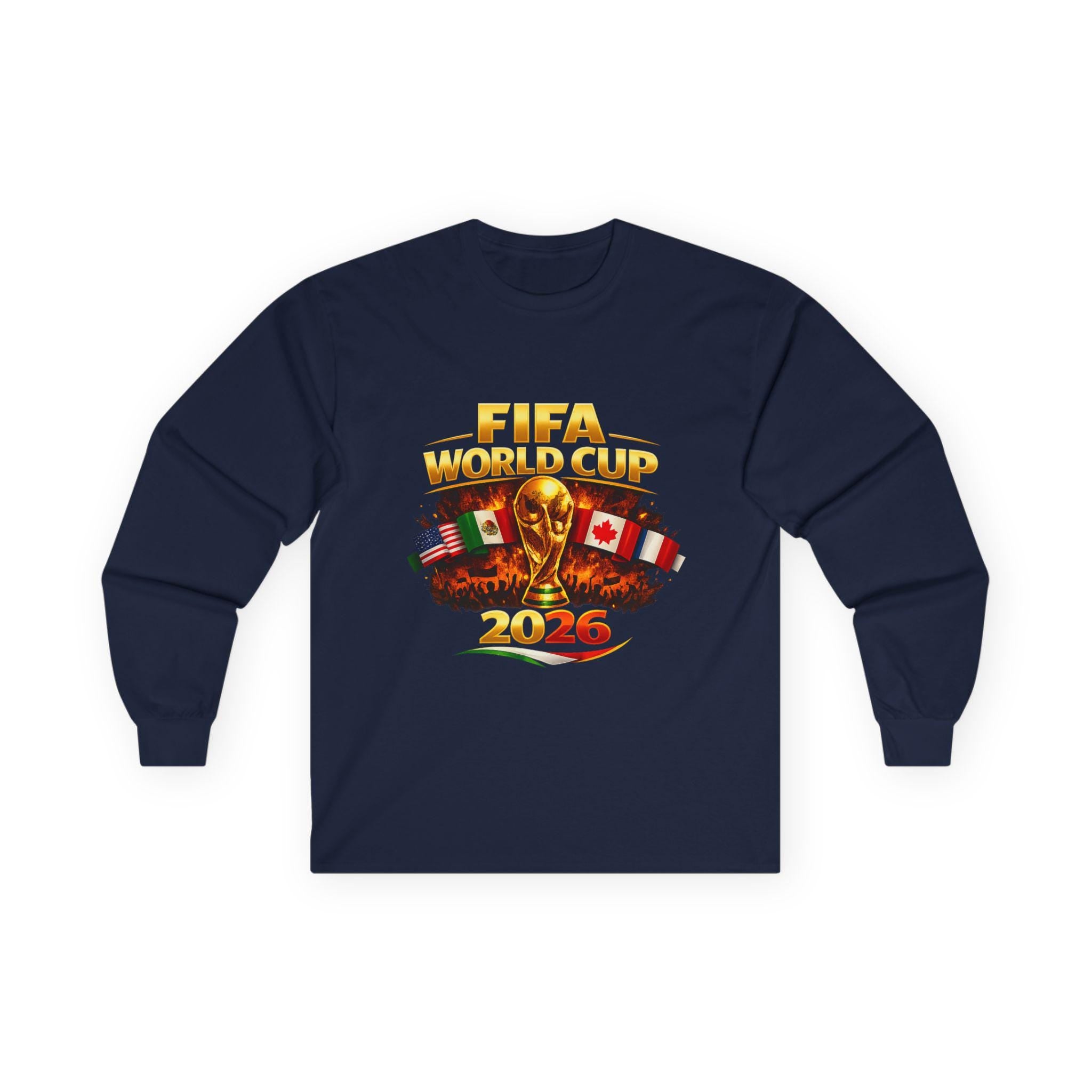 FIFA World Cup 2026 Trophy Long Sleeve Shirt | Vintage Soccer Fan Apparel