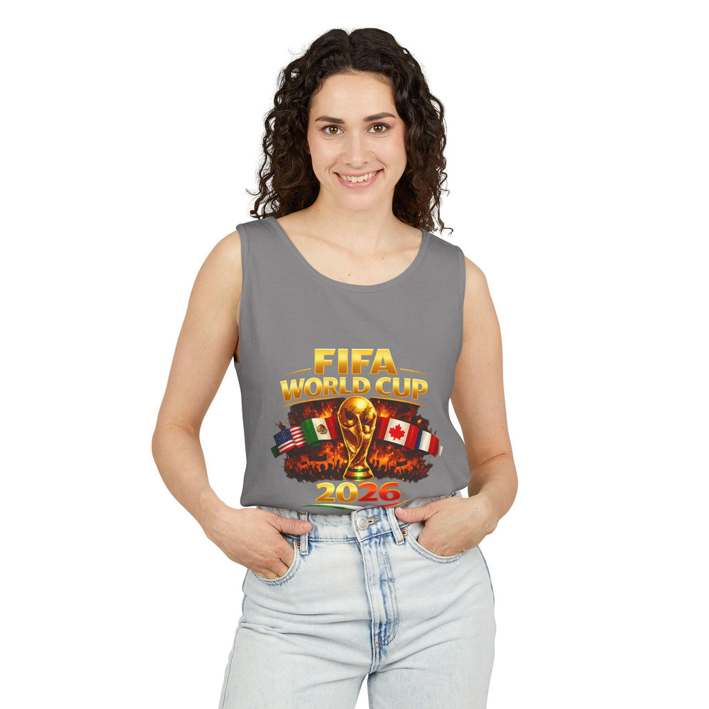FIFA World Cup 2026 Tank Top | Tournament Trophy with Flags | Minimal Streetwear