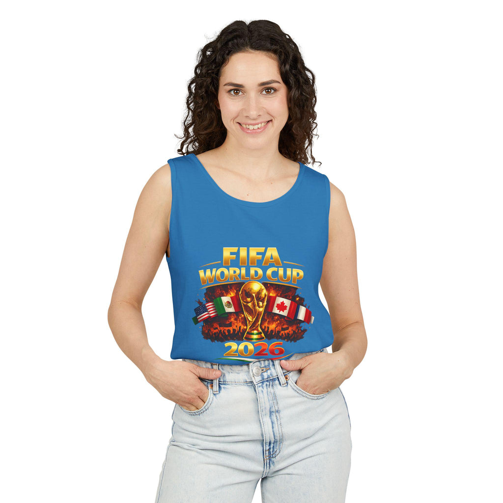 FIFA World Cup 2026 Tank Top | Tournament Trophy with Flags | Minimal Streetwear