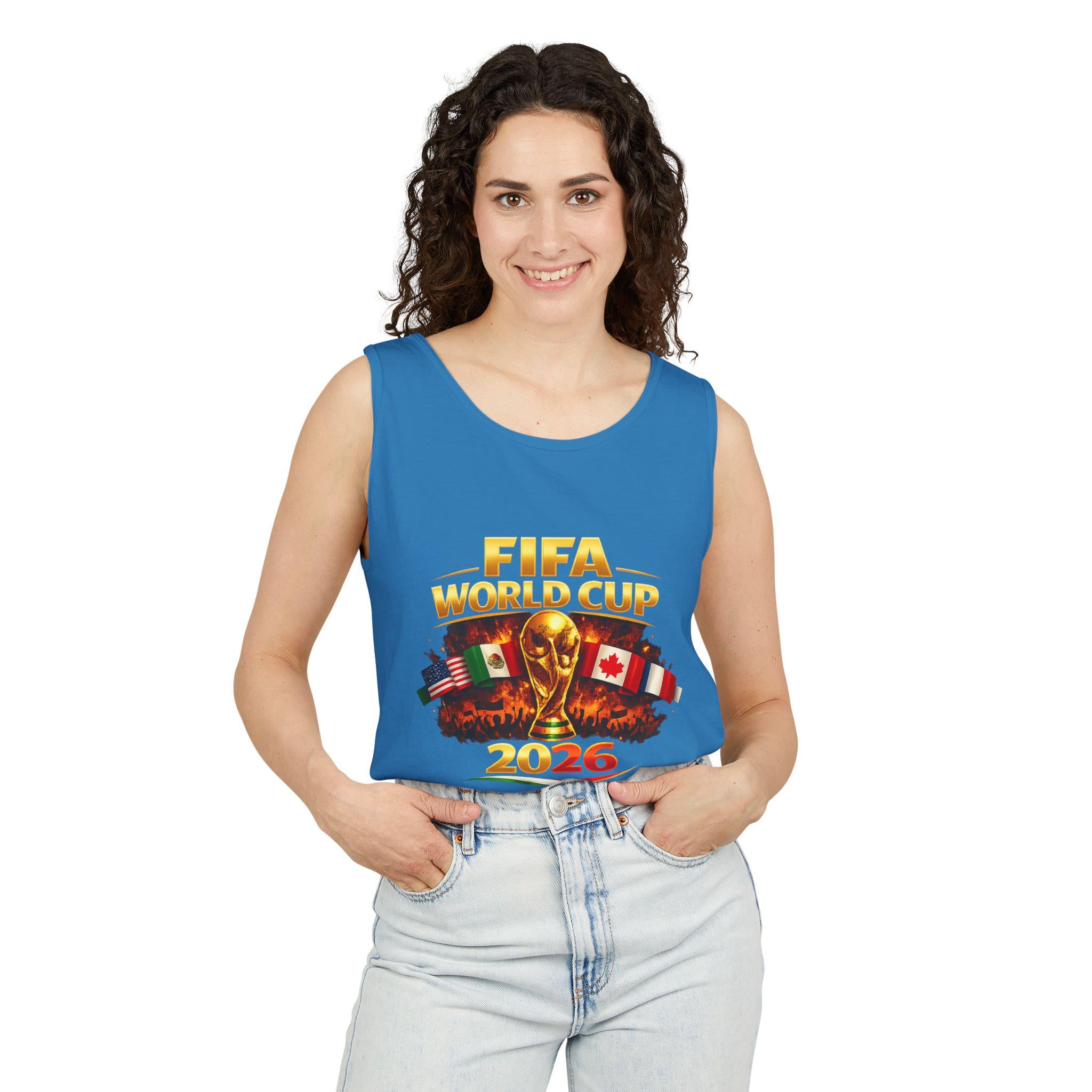 FIFA World Cup 2026 Tank Top | Tournament Trophy with Flags | Minimal Streetwear