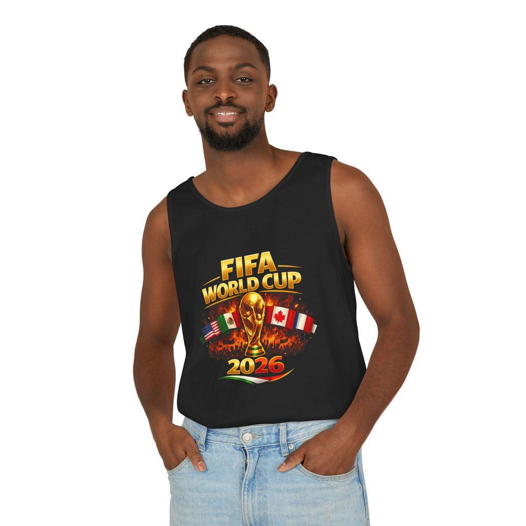 FIFA World Cup 2026 Tank Top | Tournament Trophy with Flags | Minimal Streetwear