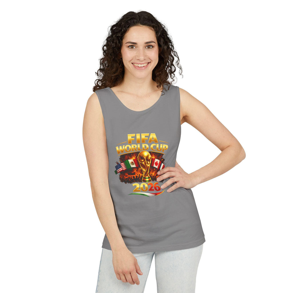 FIFA World Cup 2026 Tank Top | Tournament Trophy with Flags | Minimal Streetwear