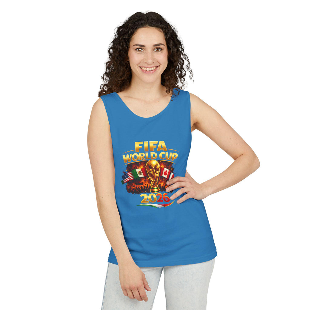 FIFA World Cup 2026 Tank Top | Tournament Trophy with Flags | Minimal Streetwear