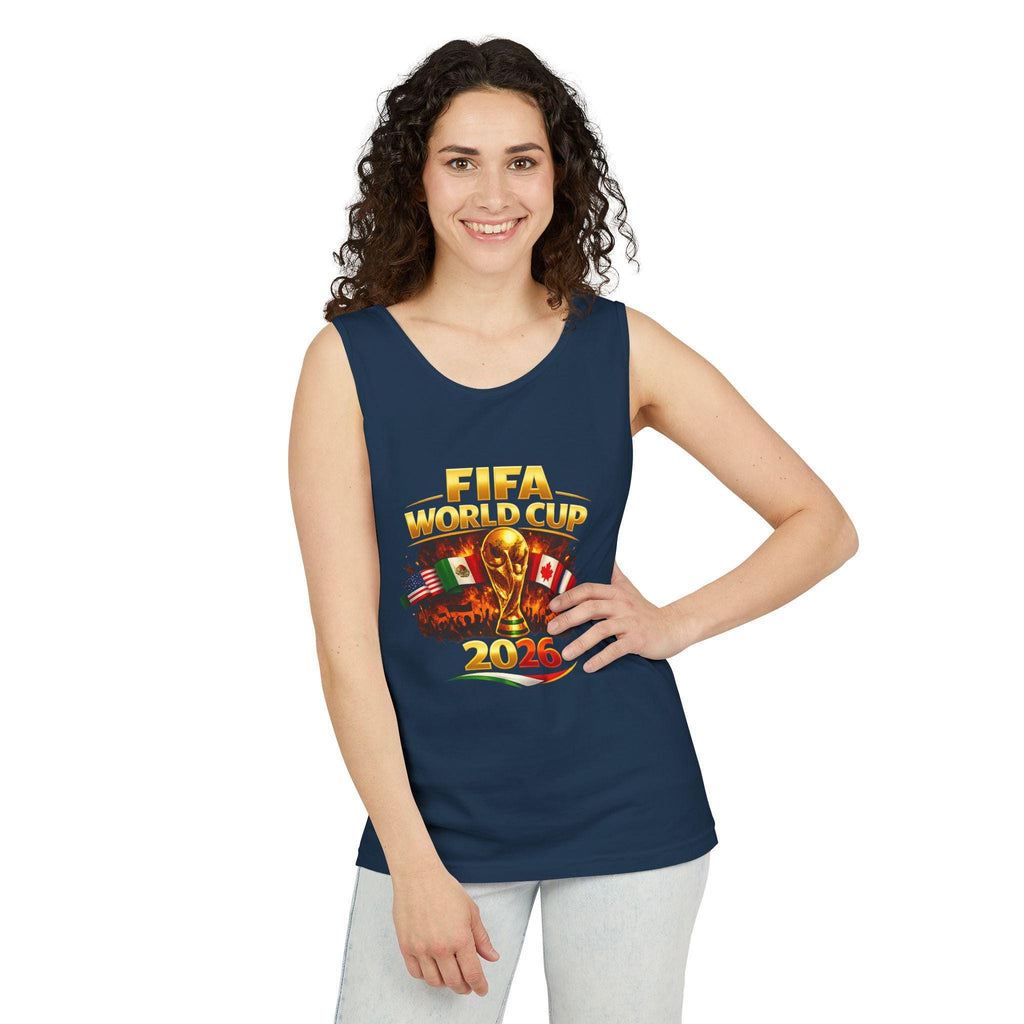 FIFA World Cup 2026 Tank Top | Tournament Trophy with Flags | Minimal Streetwear